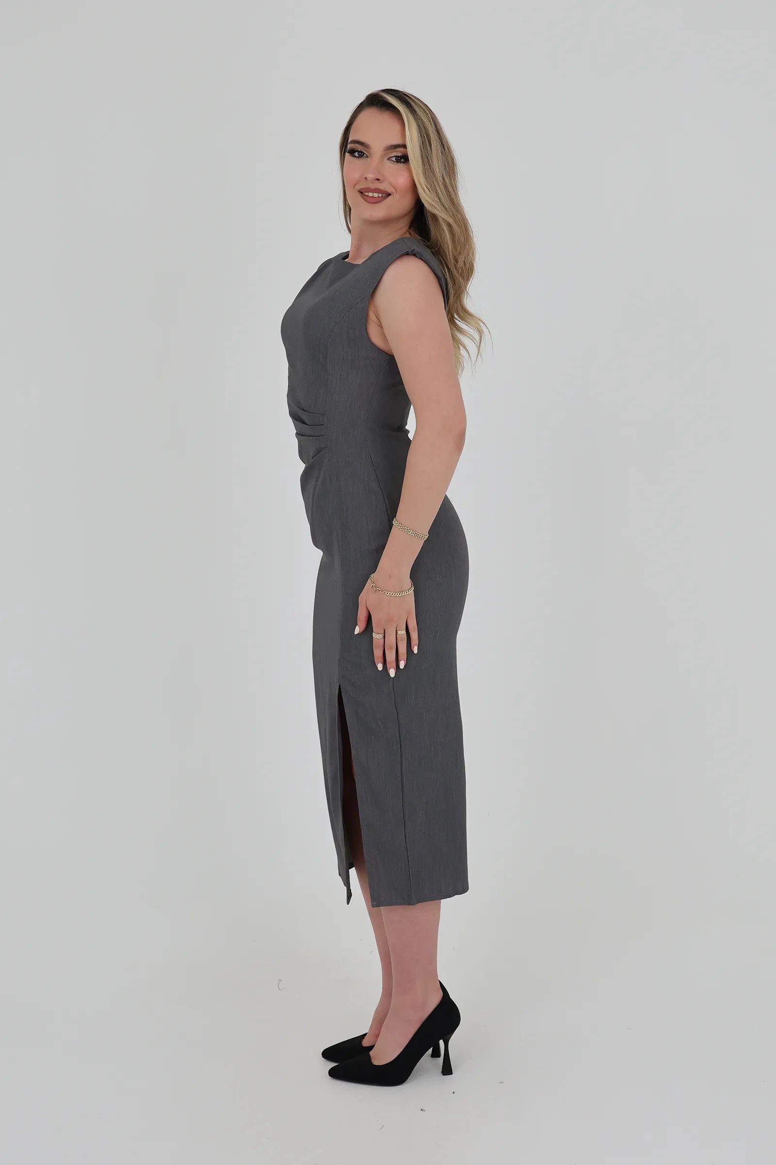 Fustan ruched waist