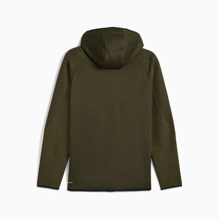 DUKS PUMA MEN'S EVOSTRIPE ZIP-UP HOODIE IN WHITE