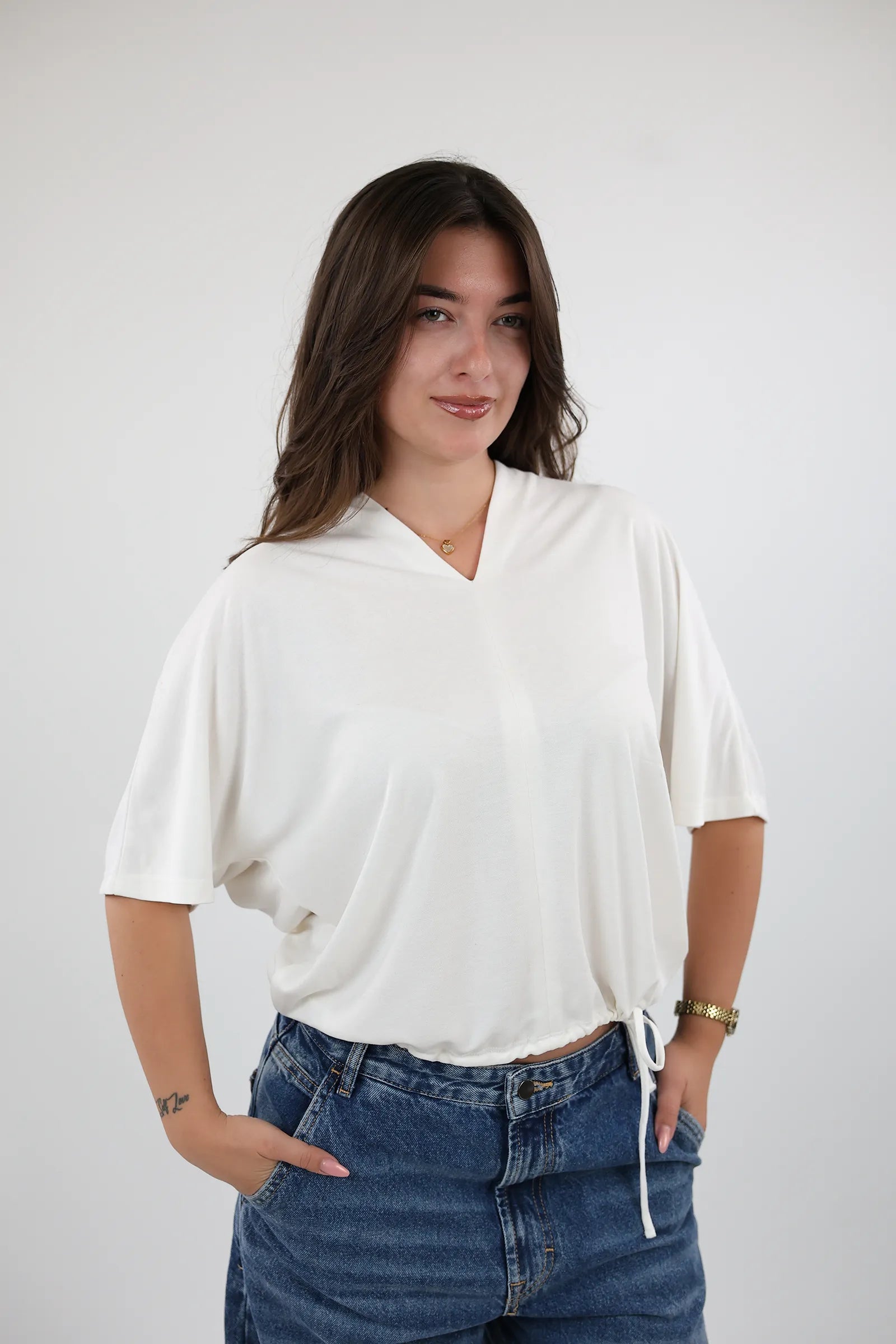 MAICË V NECK NAVY