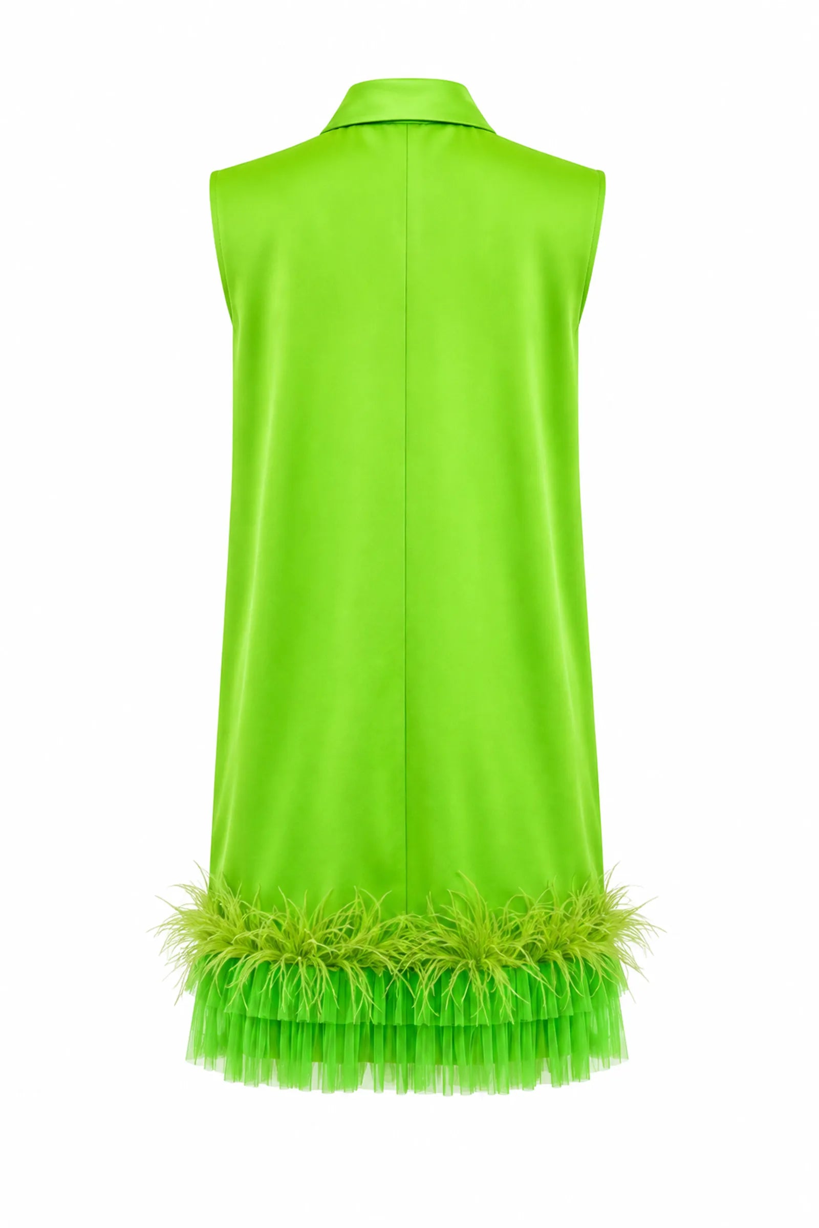 Fustan satin fringe