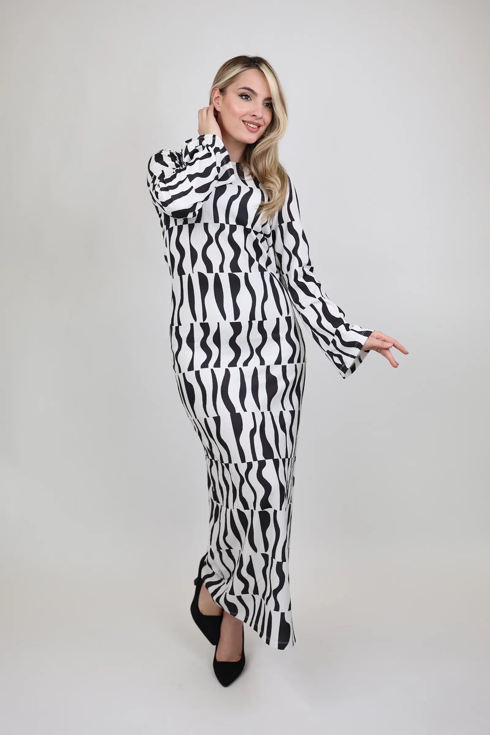 Fustan abstract maxi