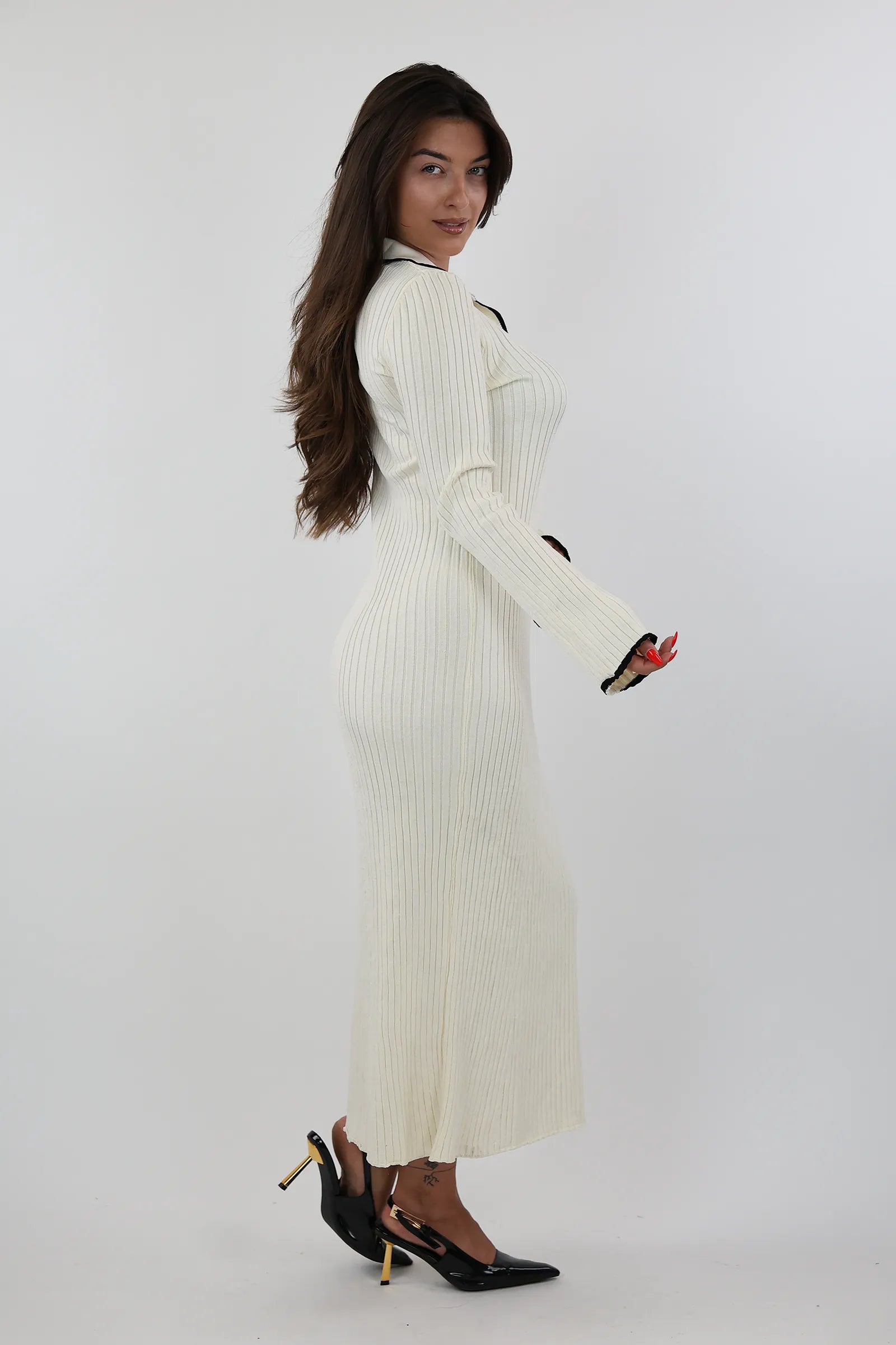 FUSTAN COLLARED KNIT