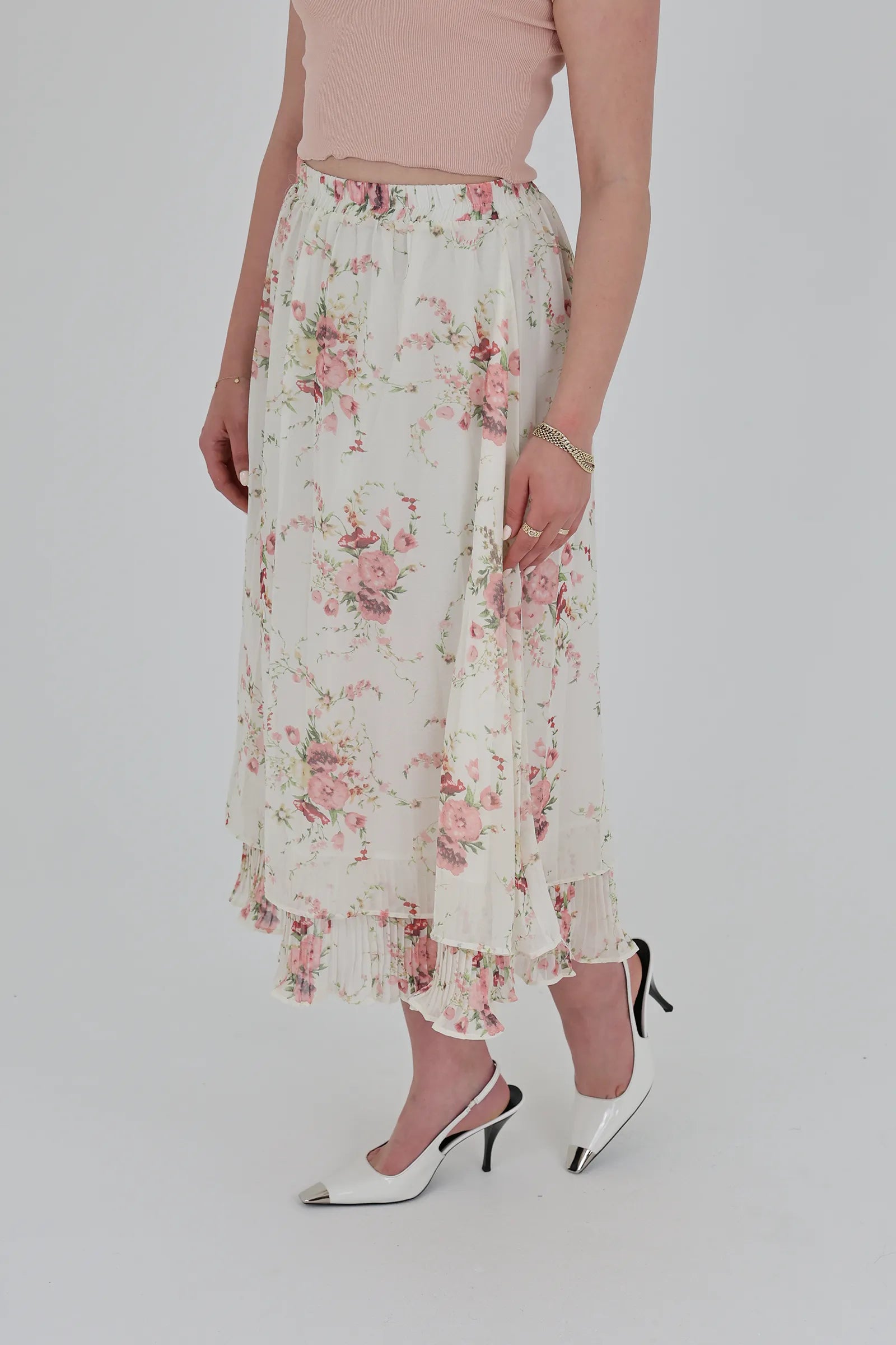 Fund floral midi