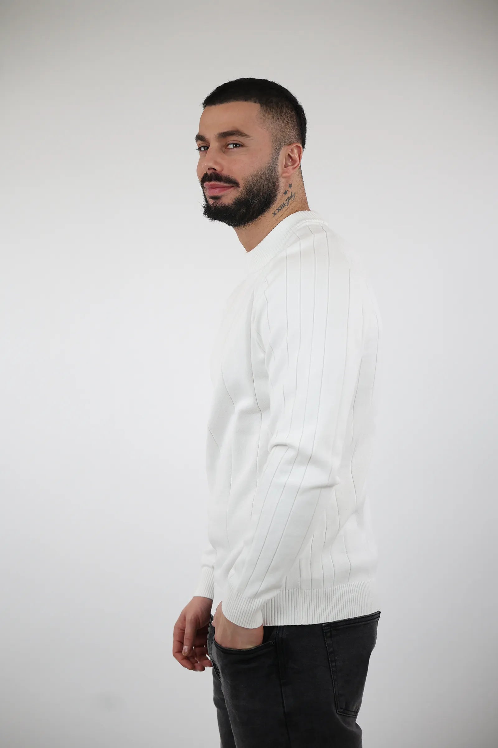 XHEMPER Vertical Stripe Sweater