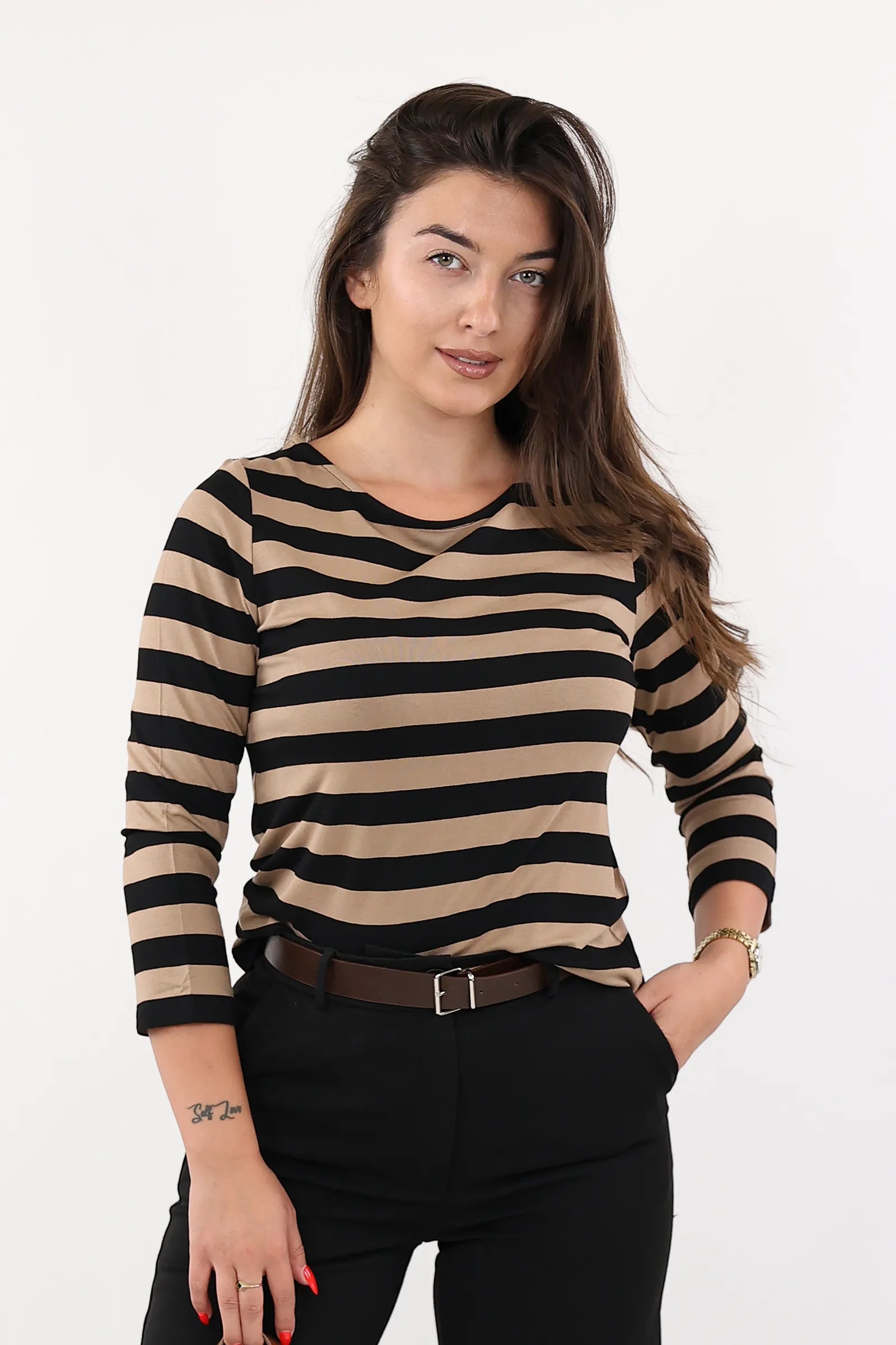BLUZË COFFEE STRIPE