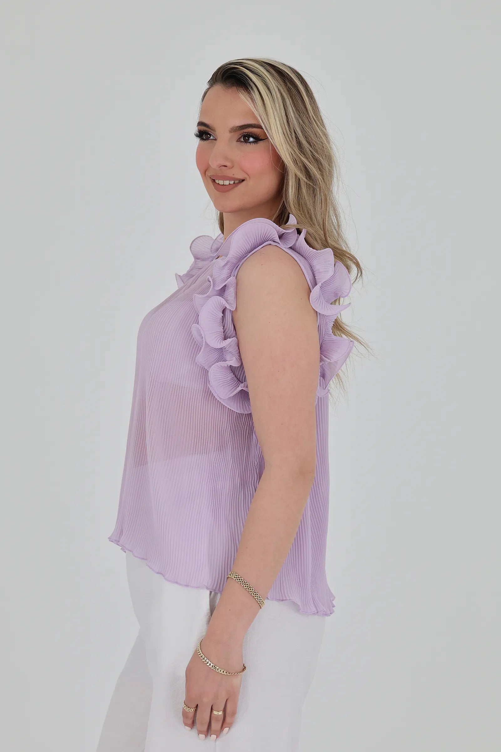 Maice ruffle sleeve