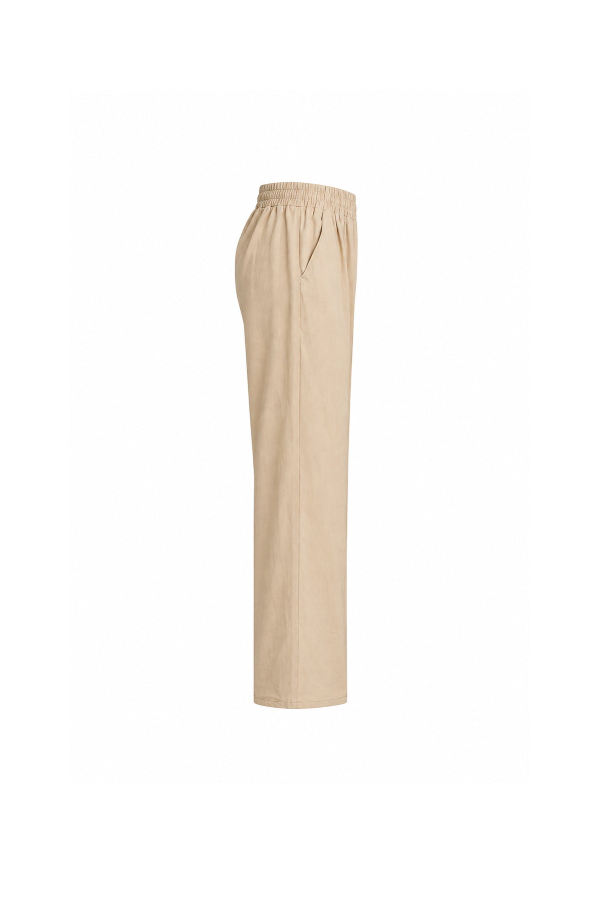 Pantallona beige wide-leg
