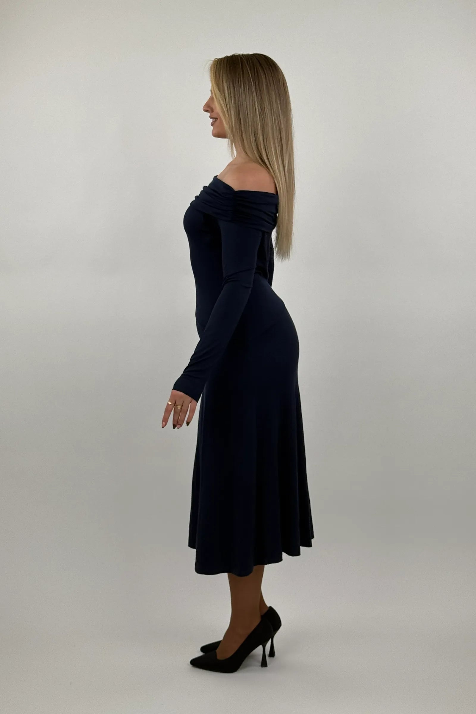 Fustan elegant long sleeve