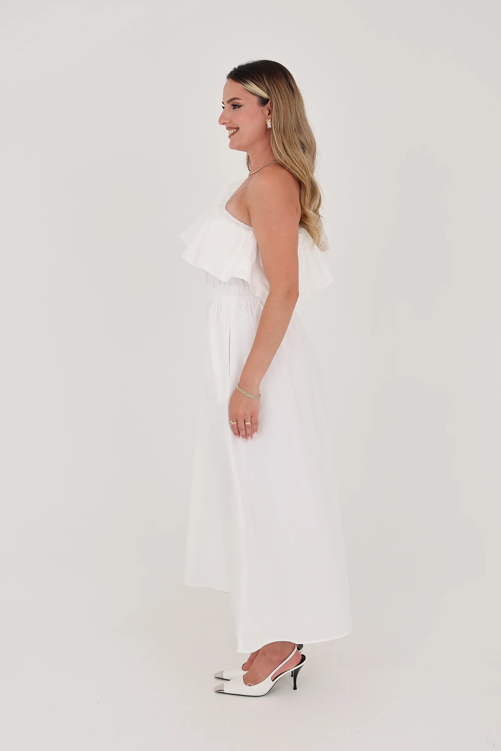 Fustan chic white bridal