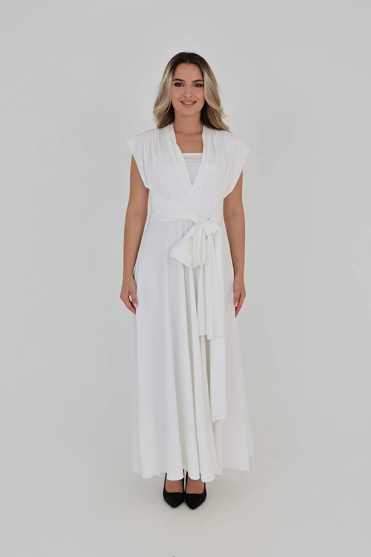 Fustan white wrap