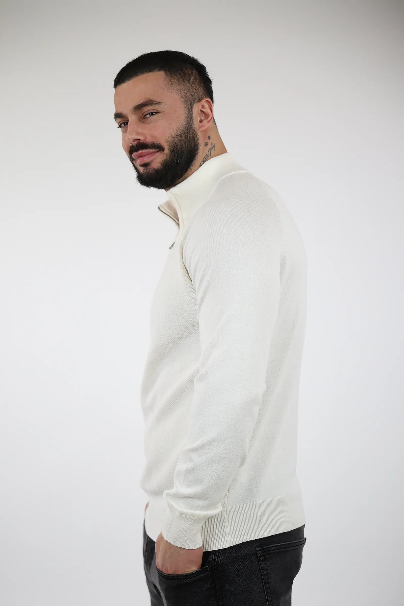 XHEMPER zip top knit