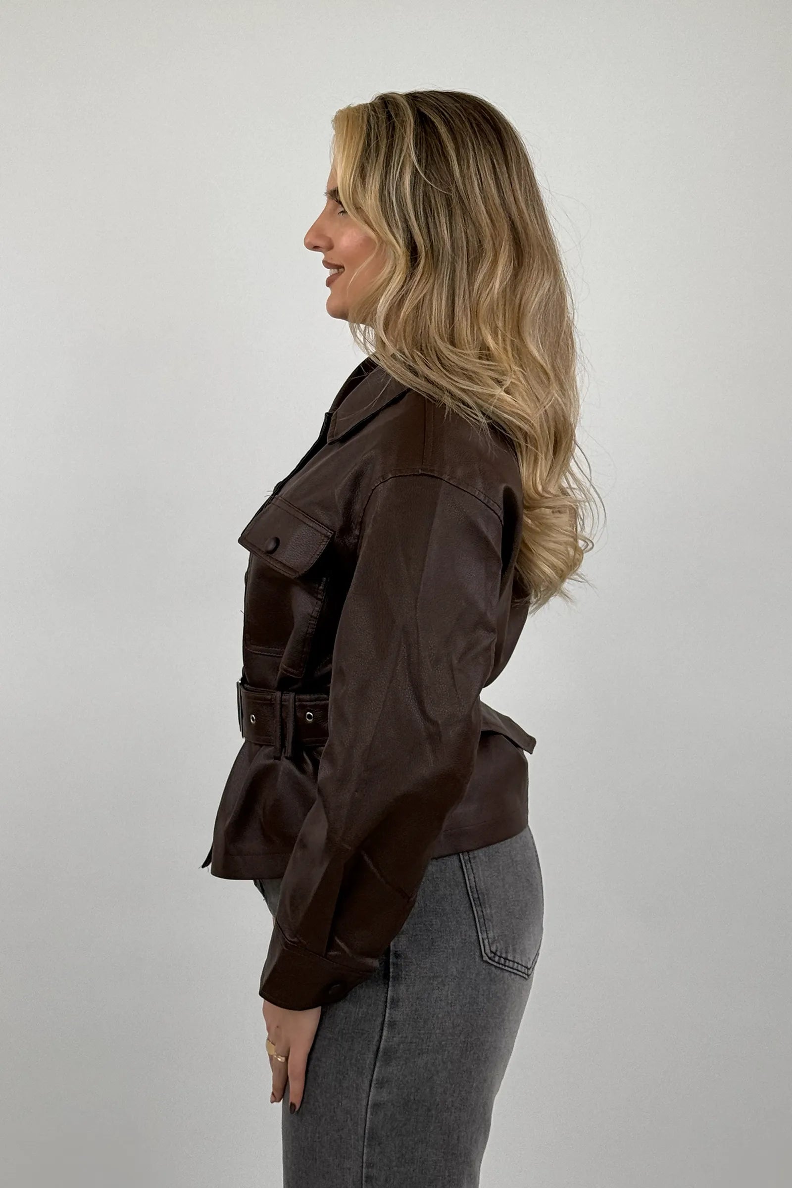 Jakne leather overshirt