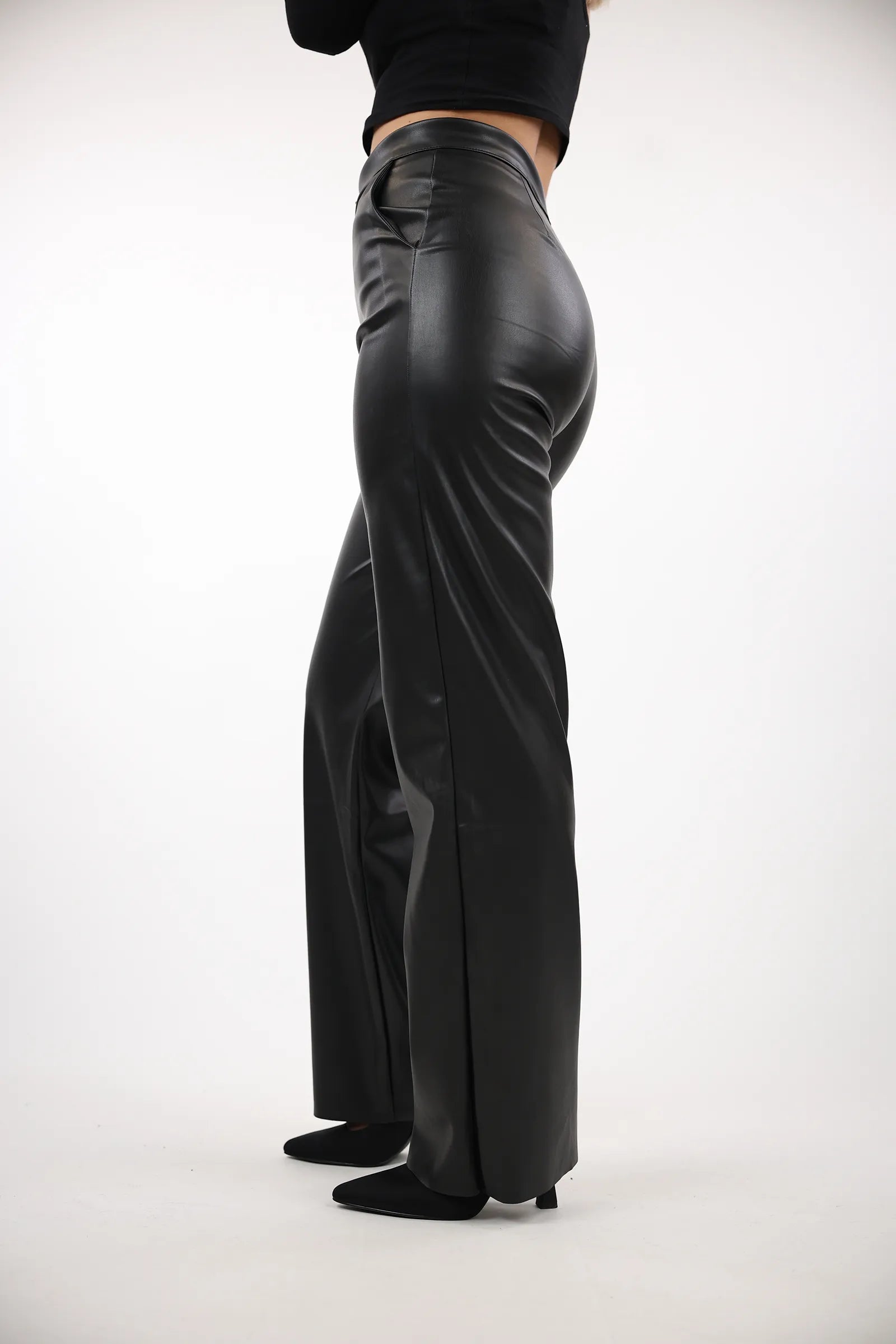 PANTALLONA LEATHER WIDE