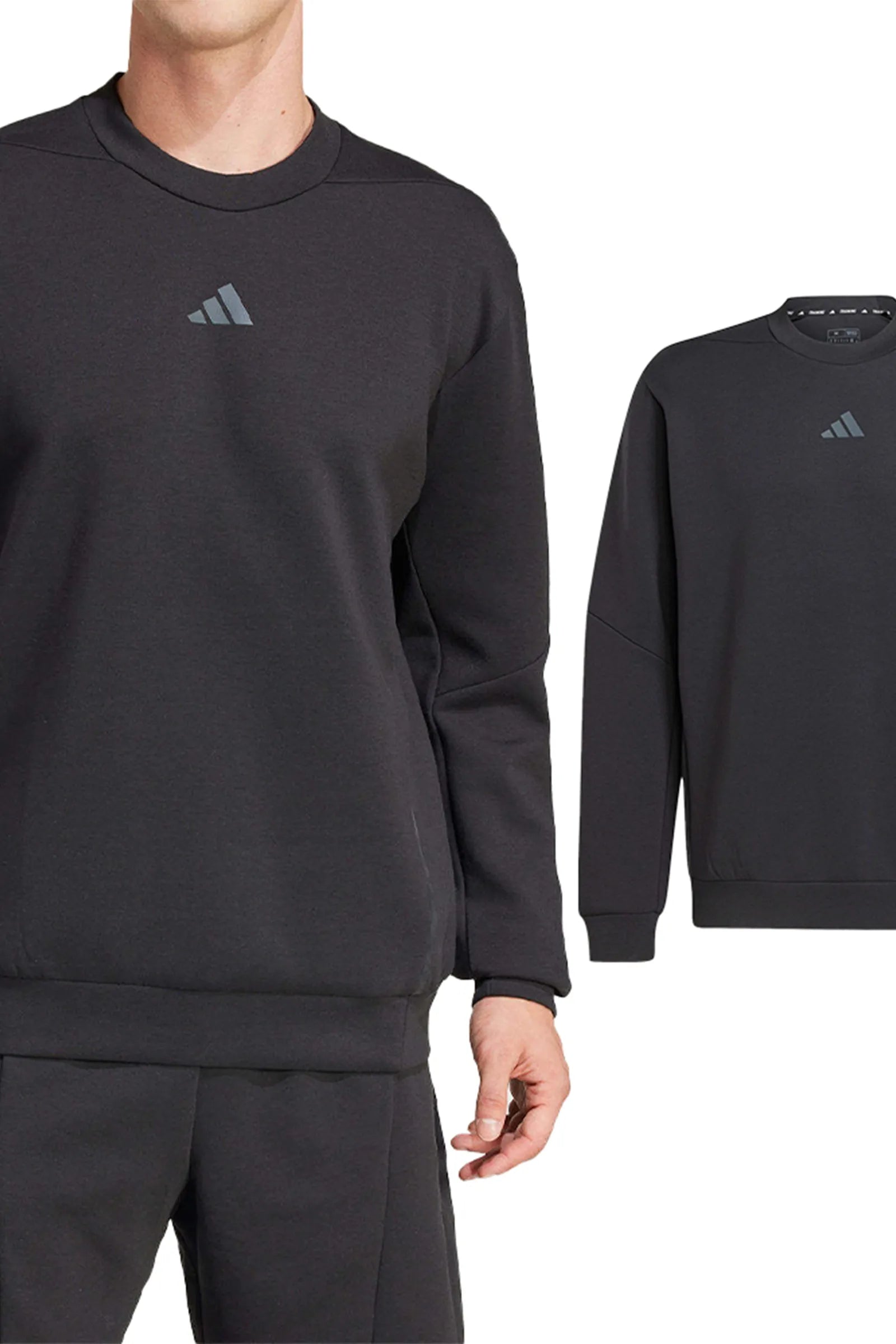DUKS ADIDAS PERFORMANCE SWEATSHIRT - BLACK
