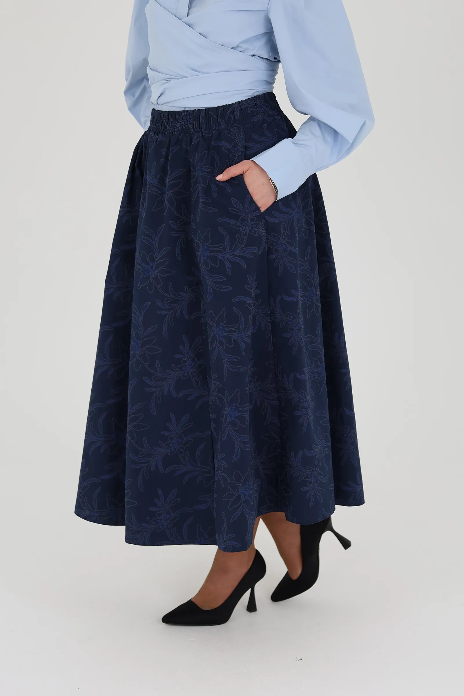 Fund floral midi