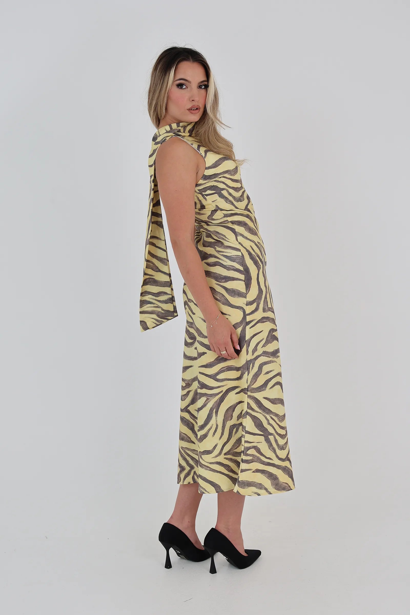Fustan yellow zebra