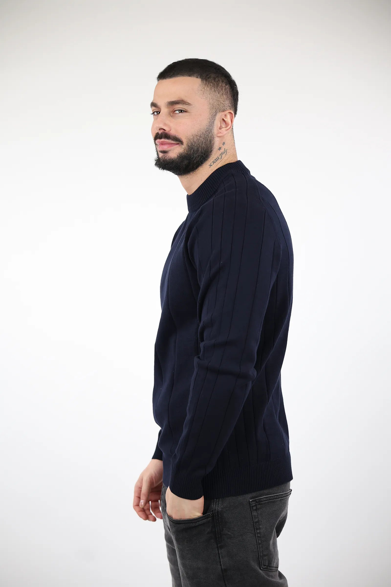 XHEMPER Vertical Stripe Sweater