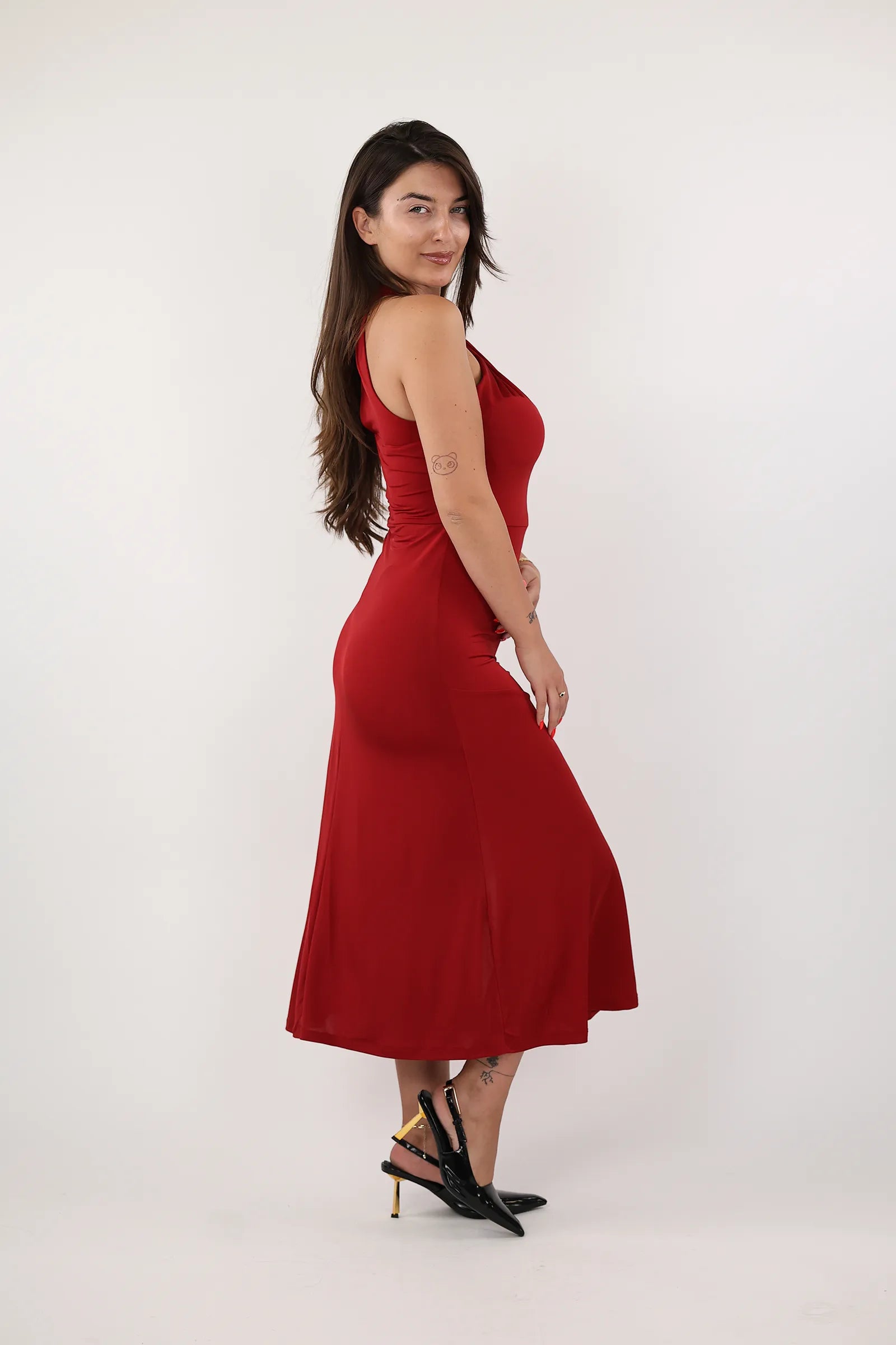 FUSTAN HALTER DRESS