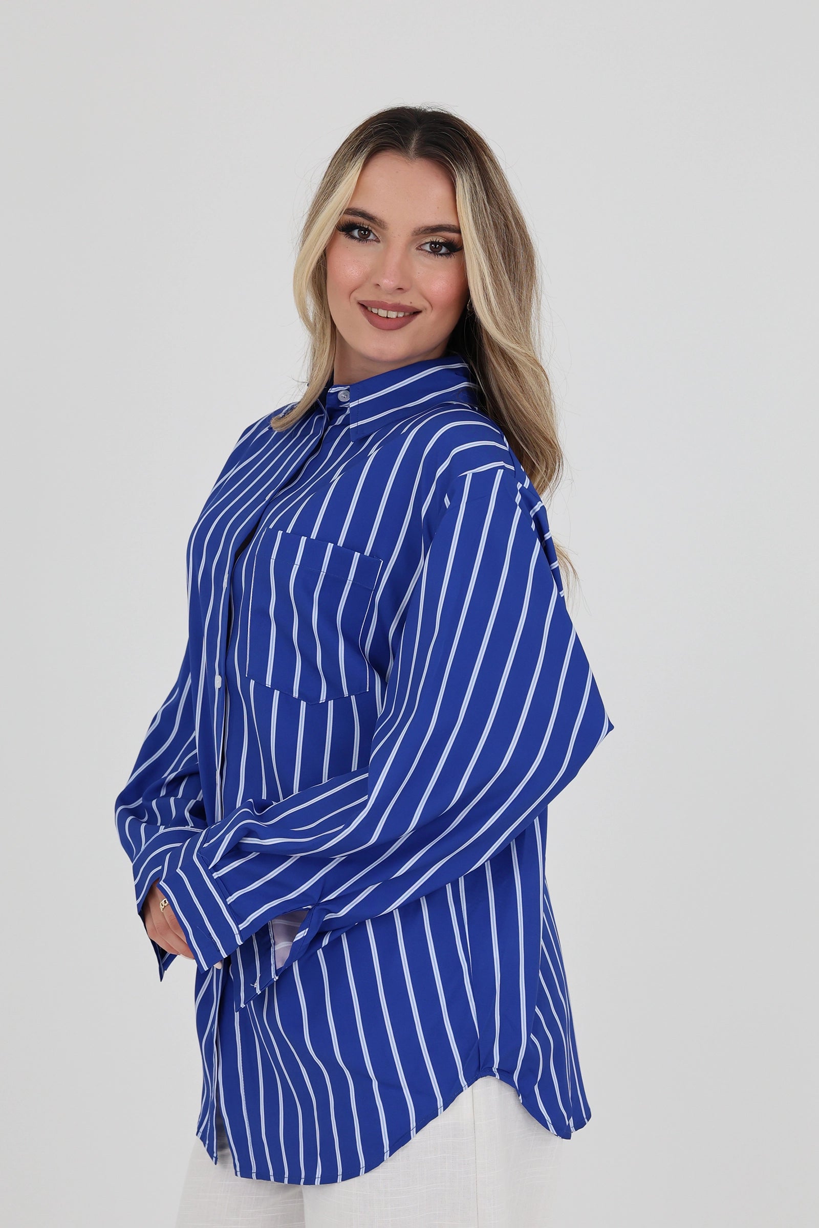 Kemishe oversized blue stripe