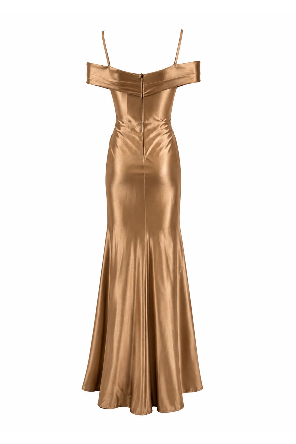 Fustan satin drapped