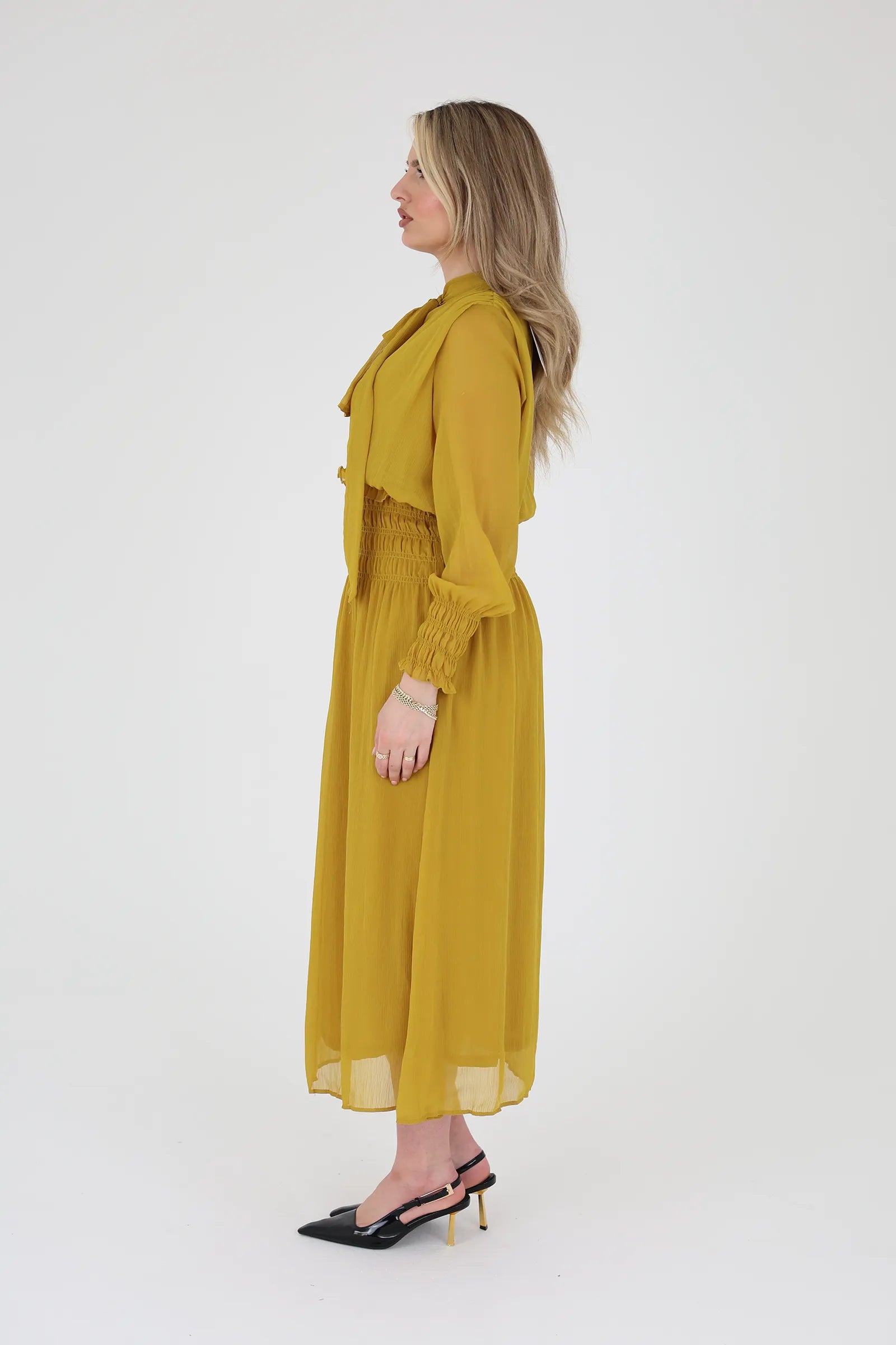 Fustan mustard