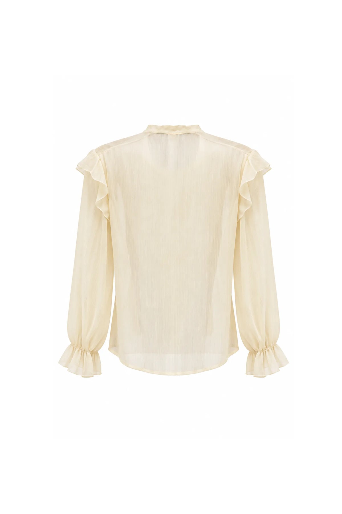 Kemishe tie neck ruffle