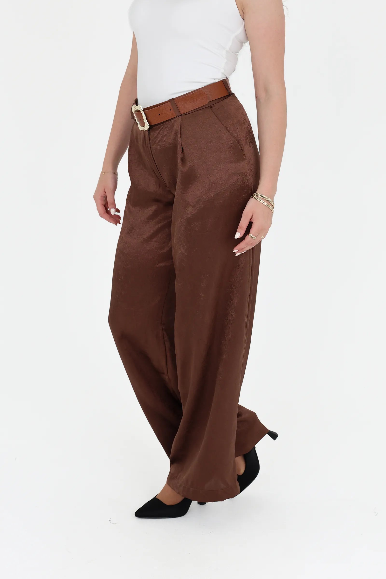 Pantallona elegant high waisted