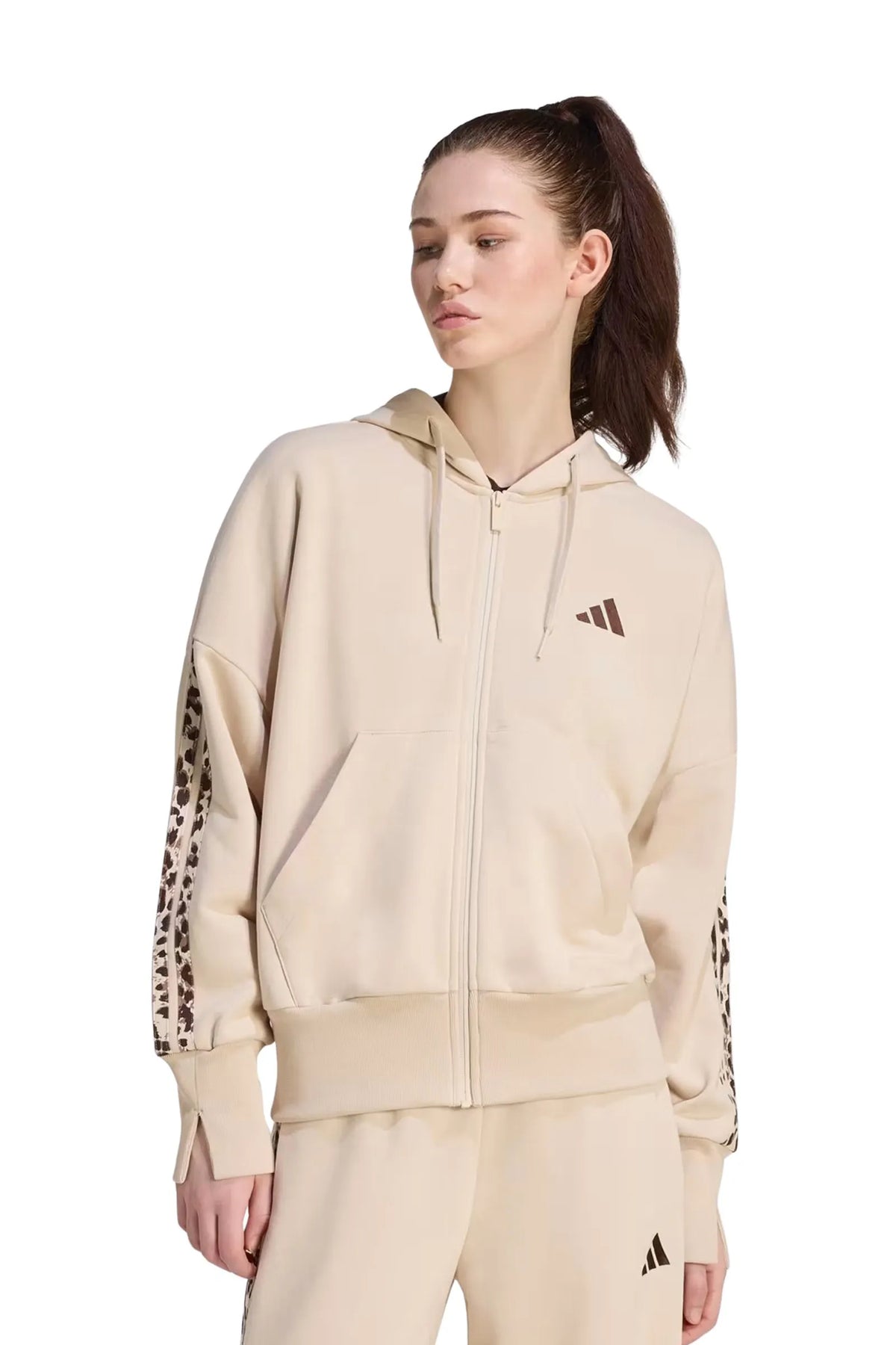 Duks adidas seasonal essentials animal print 3-stripes full-zip KH1547