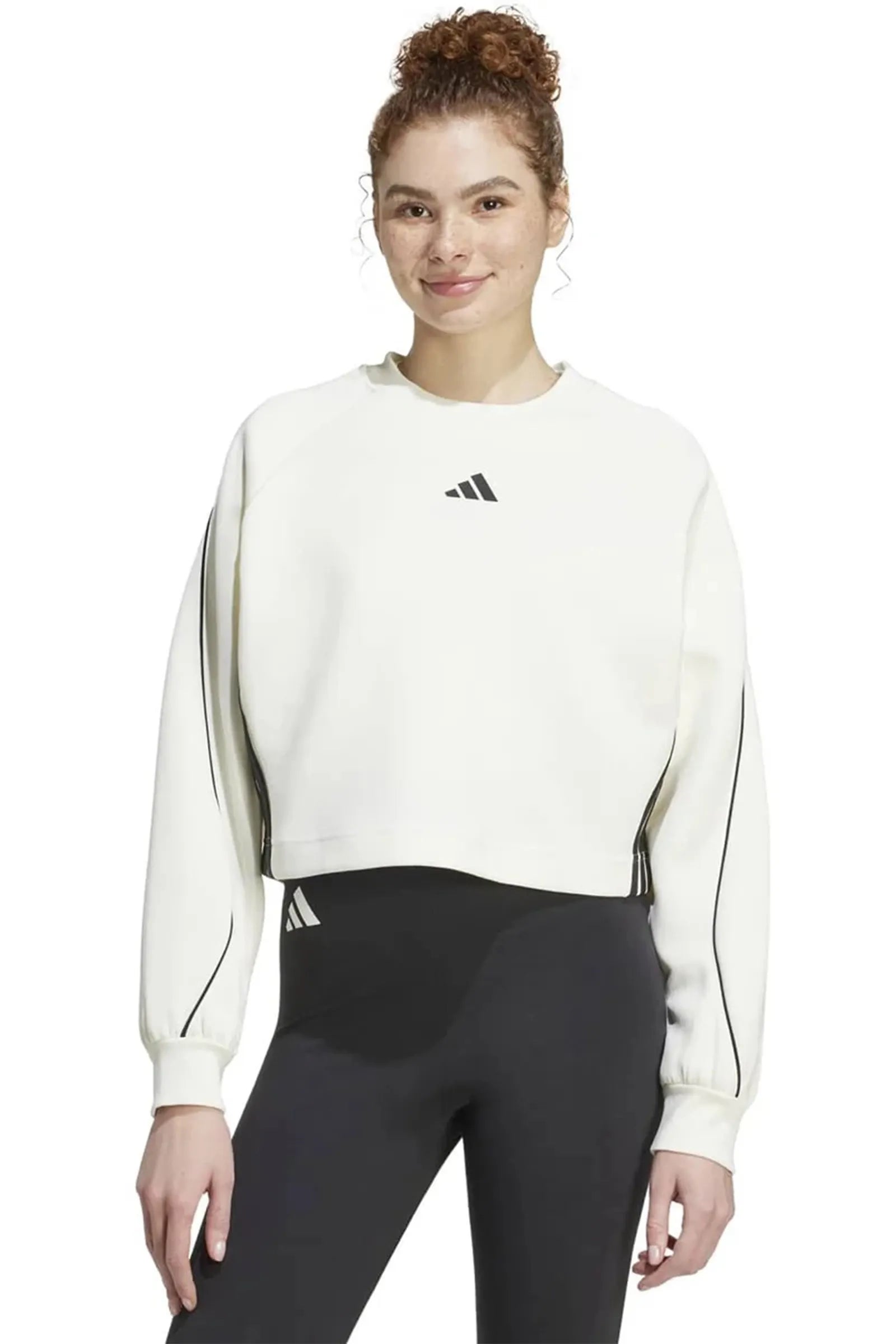 DUKS ADIDAS Stadium 3-Stripes Crewneck Sweatshirt