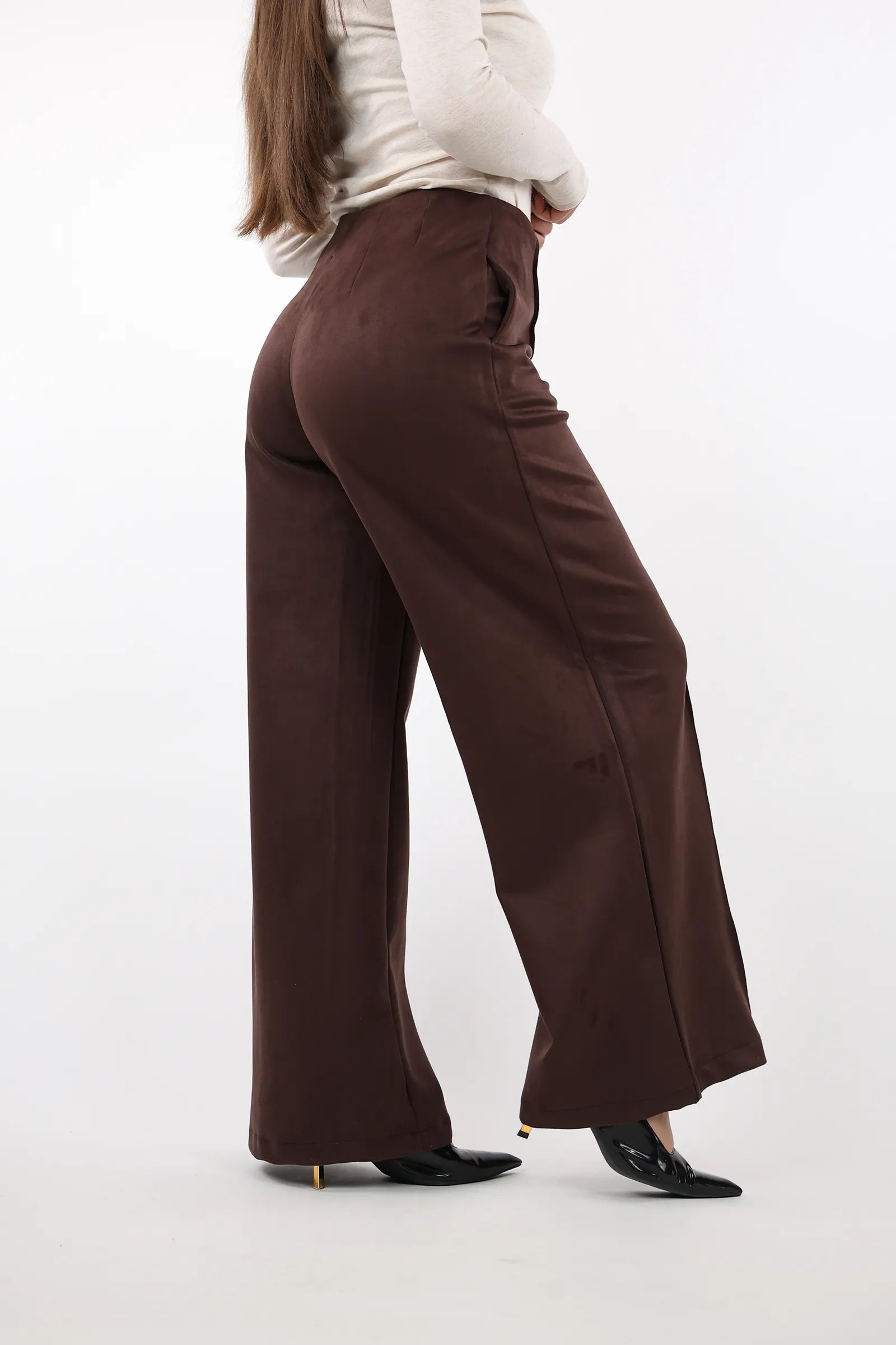 PANTALLONA  Suede Bootcut