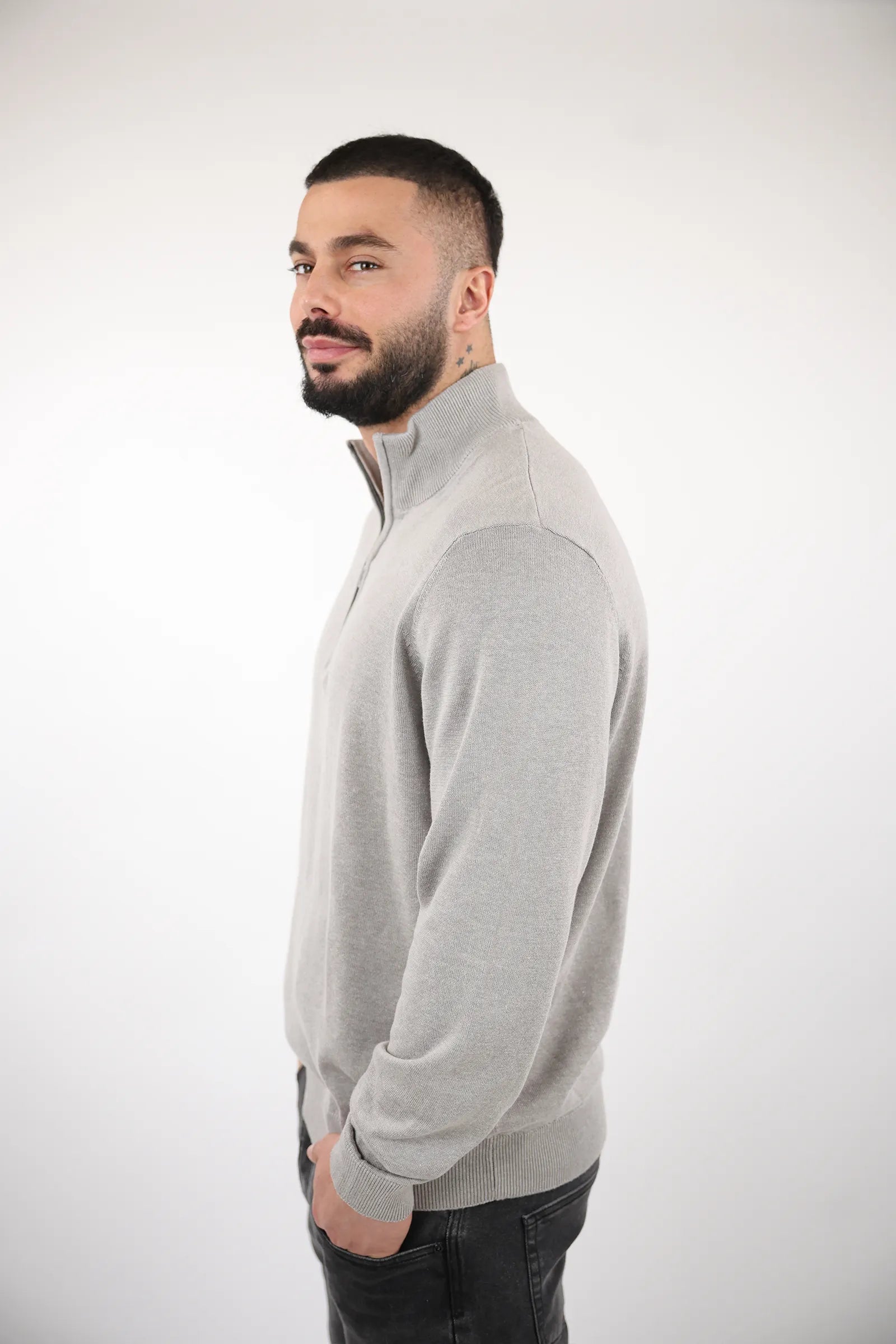 XHEMPER High Neck Zip up