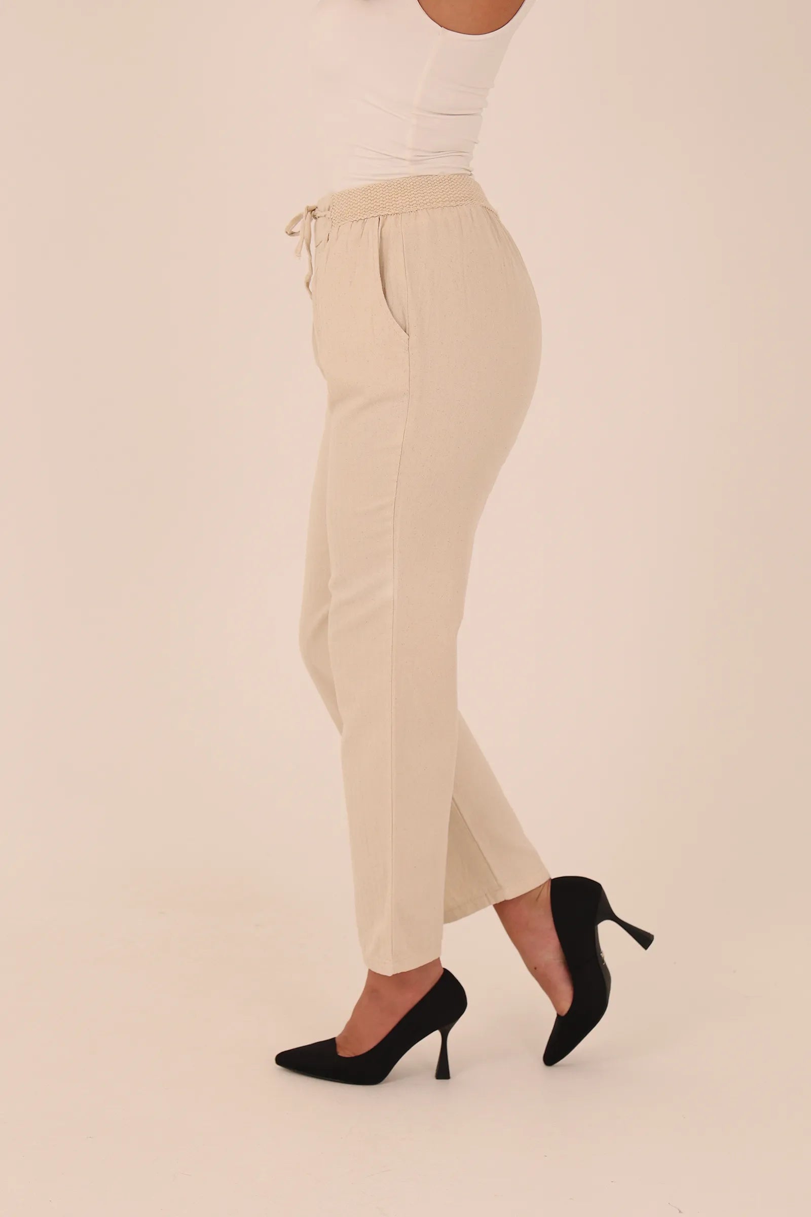 Pantallona tan straight leg
