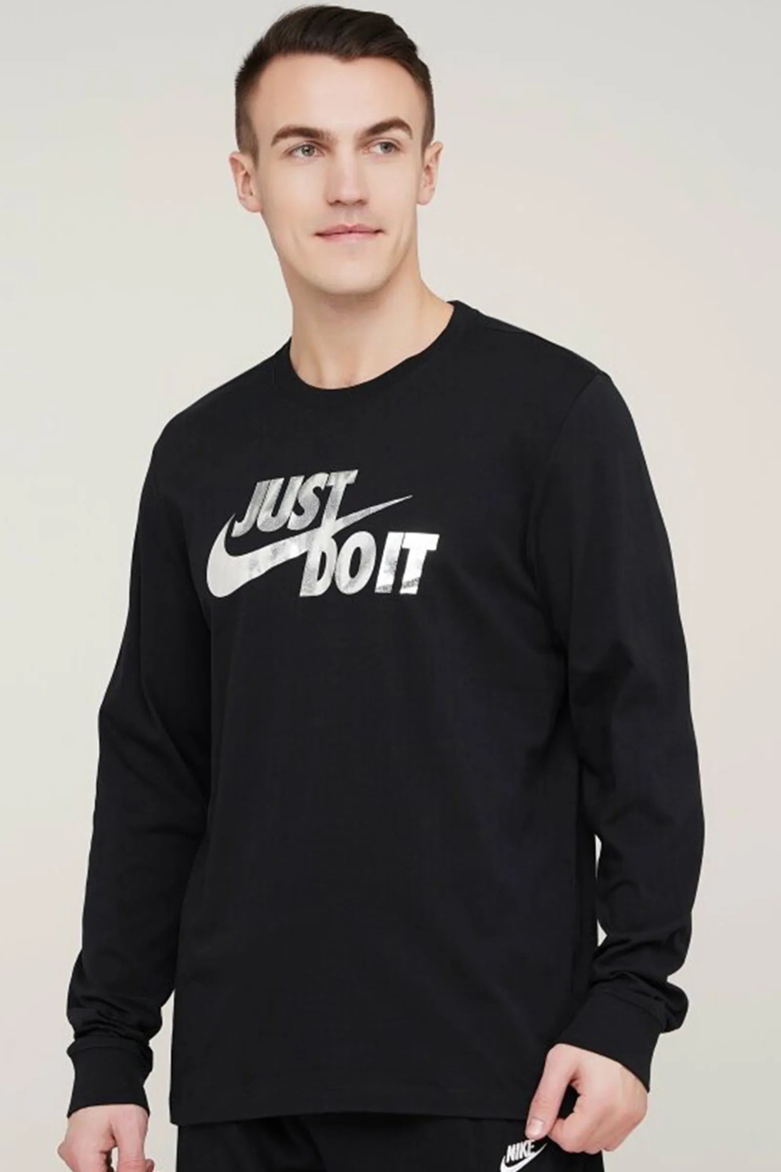 BLUZË Nike M Nsw Tee Ls Brnd Mrk Foil DB6529-010