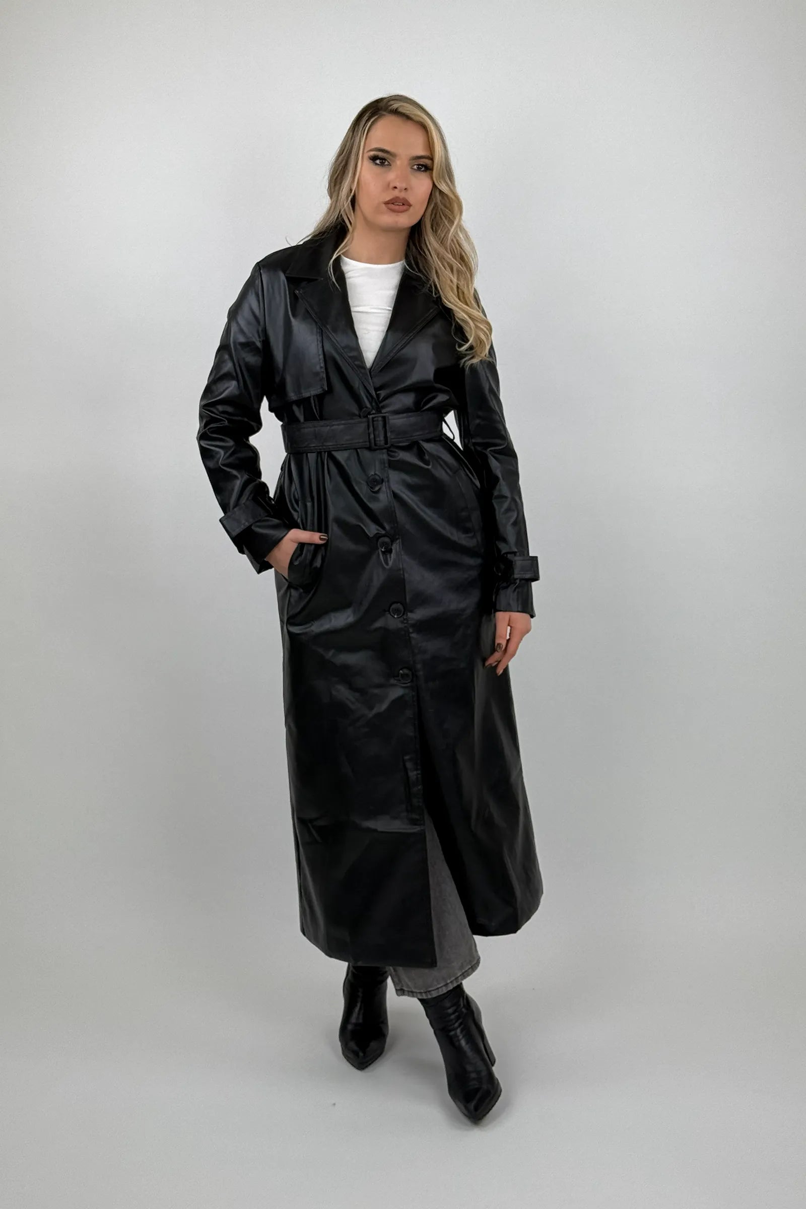 Jakne belted raincoat