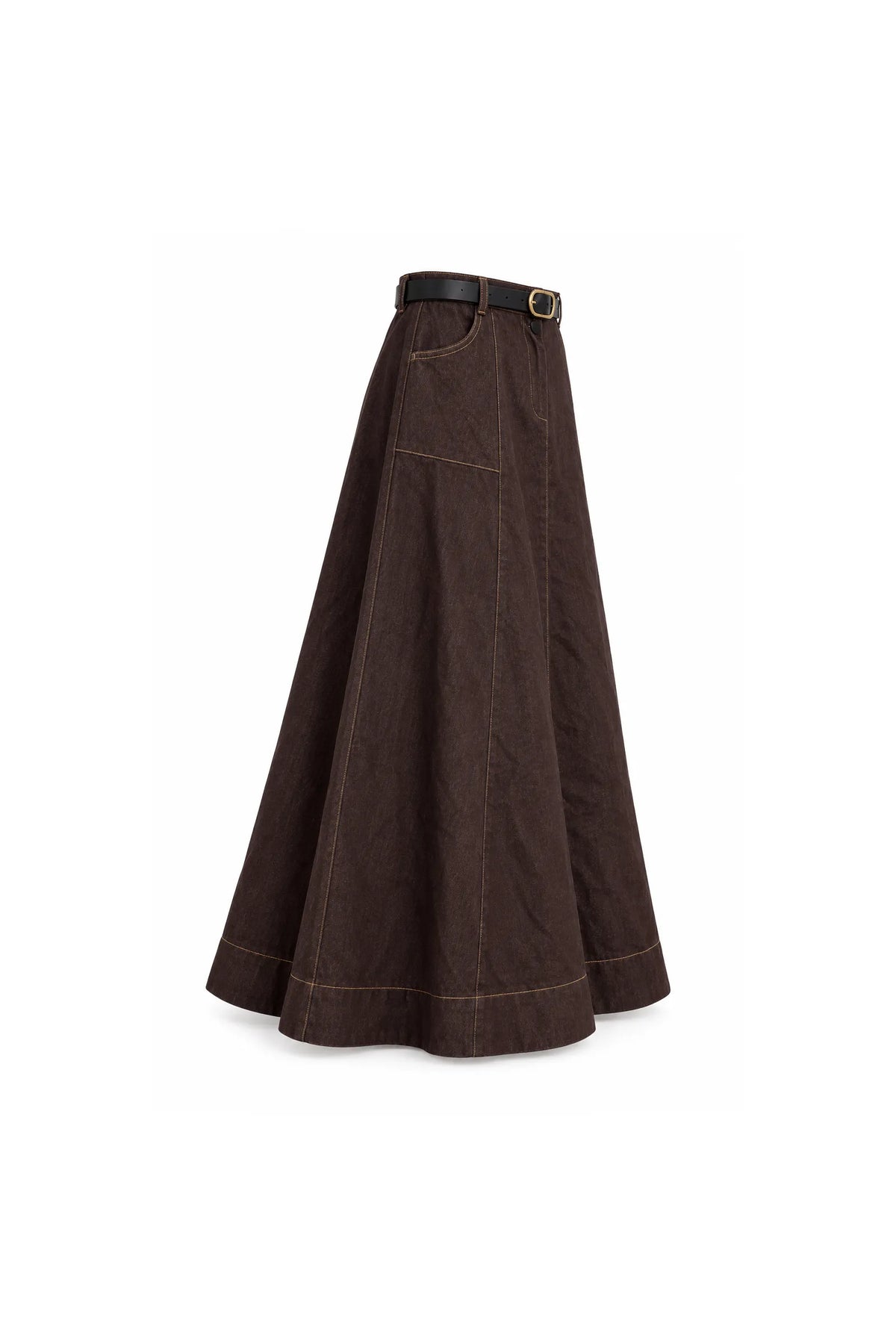 Fund a-line panel denim