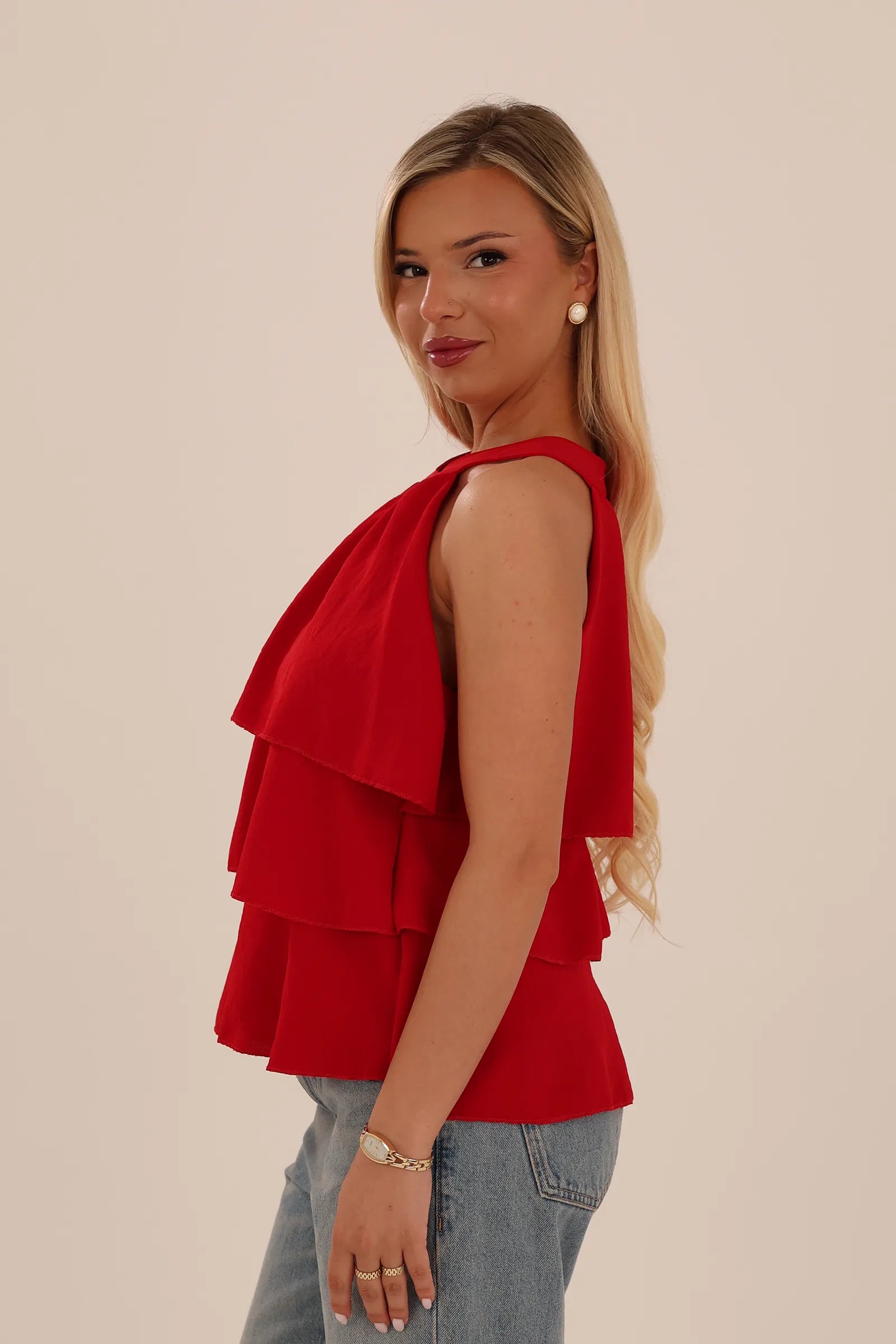 Maice red chiffon
