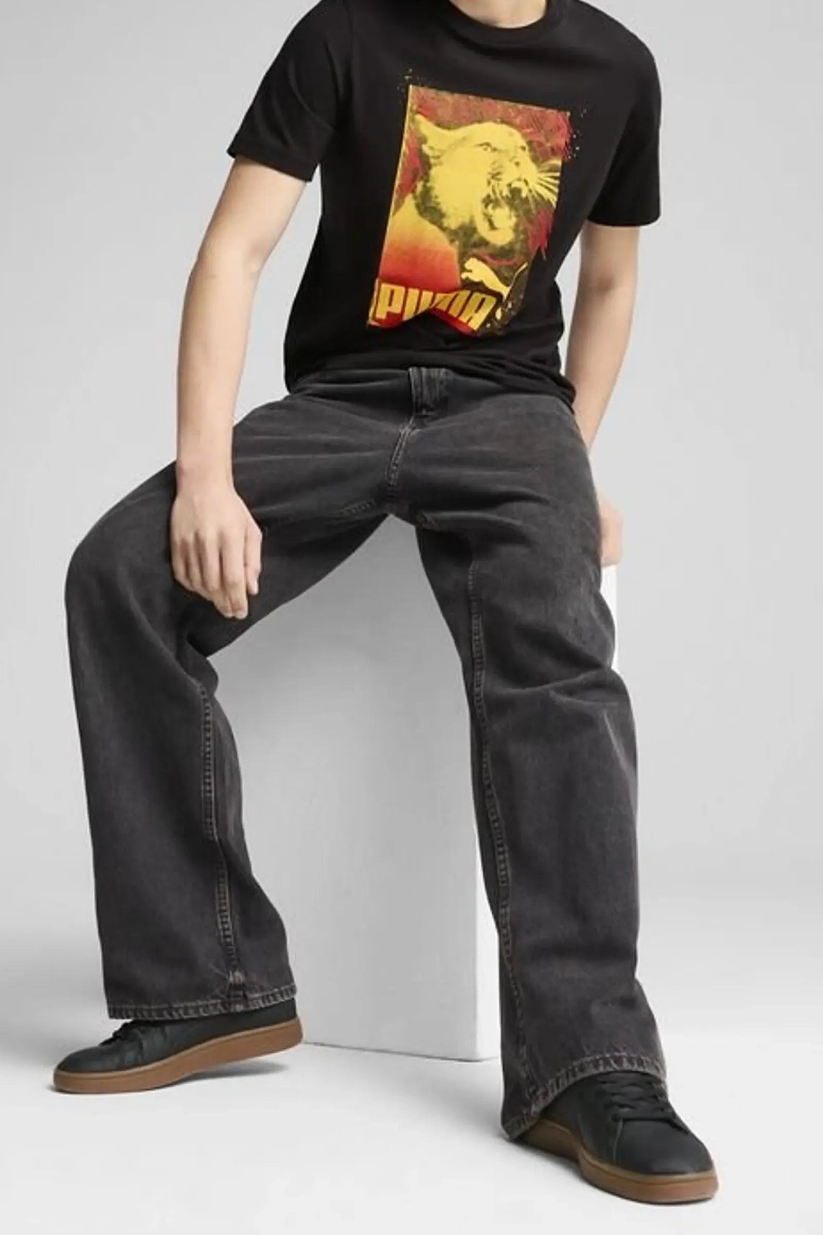 MAICË PUMA GRAPHICS - PRINT T-SHIRT - BLACK