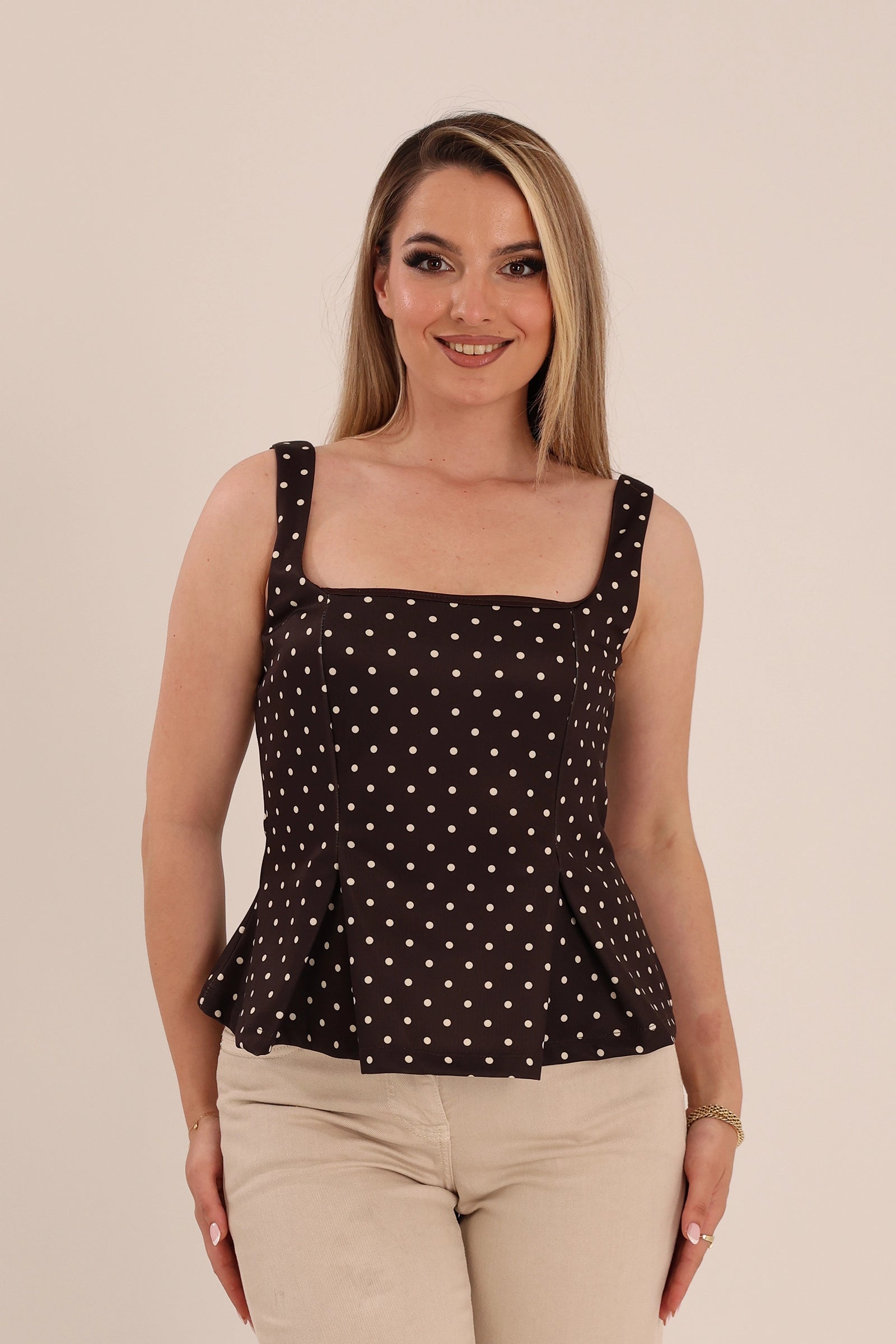 Maice black polka dot
