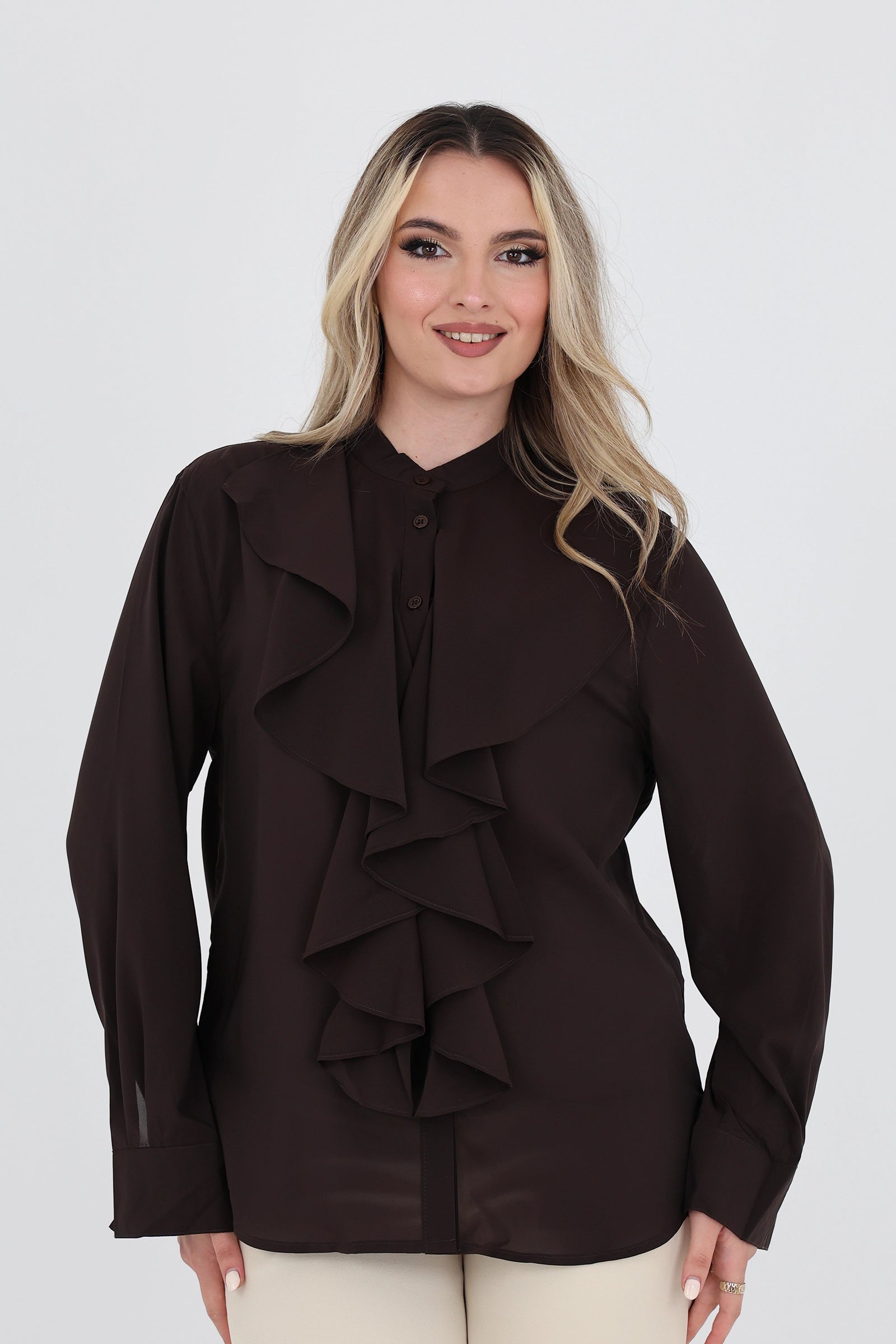 Kemishe ruffle front