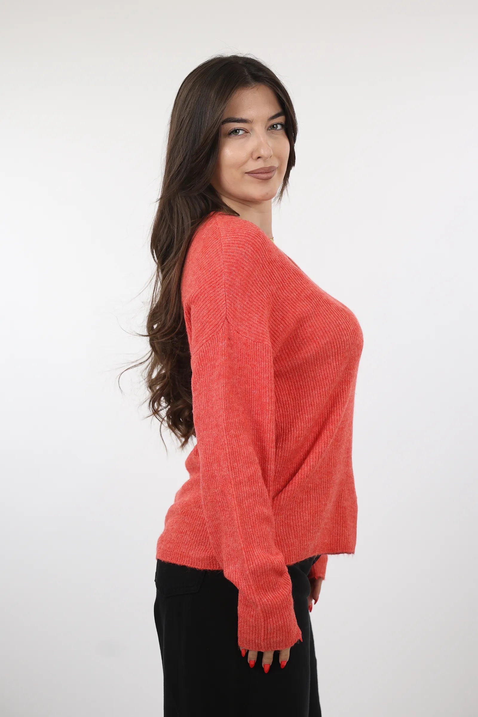 XHEMPER Deep V Knit