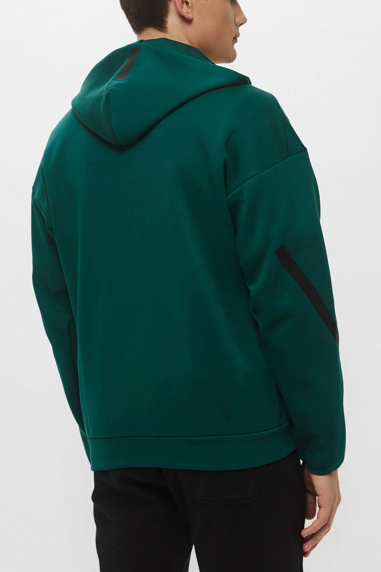 DUKS ADIDAS SPORTSWEAR ATHLETIC ZIP UP HOODIE Z.N.E IN EMERALD