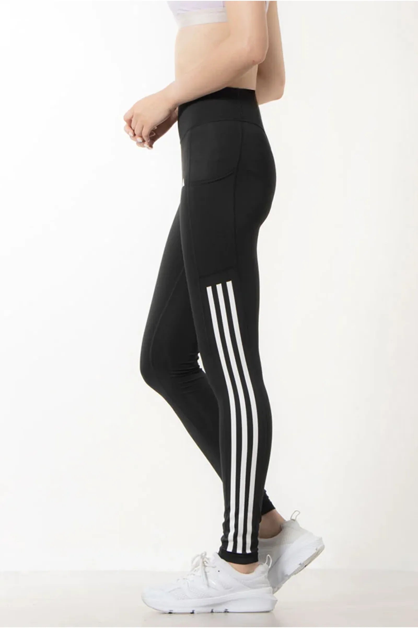 hellanke adidas Optime 3-Stripes Full-Length Women's Long Training Legging High Waisted IT9105