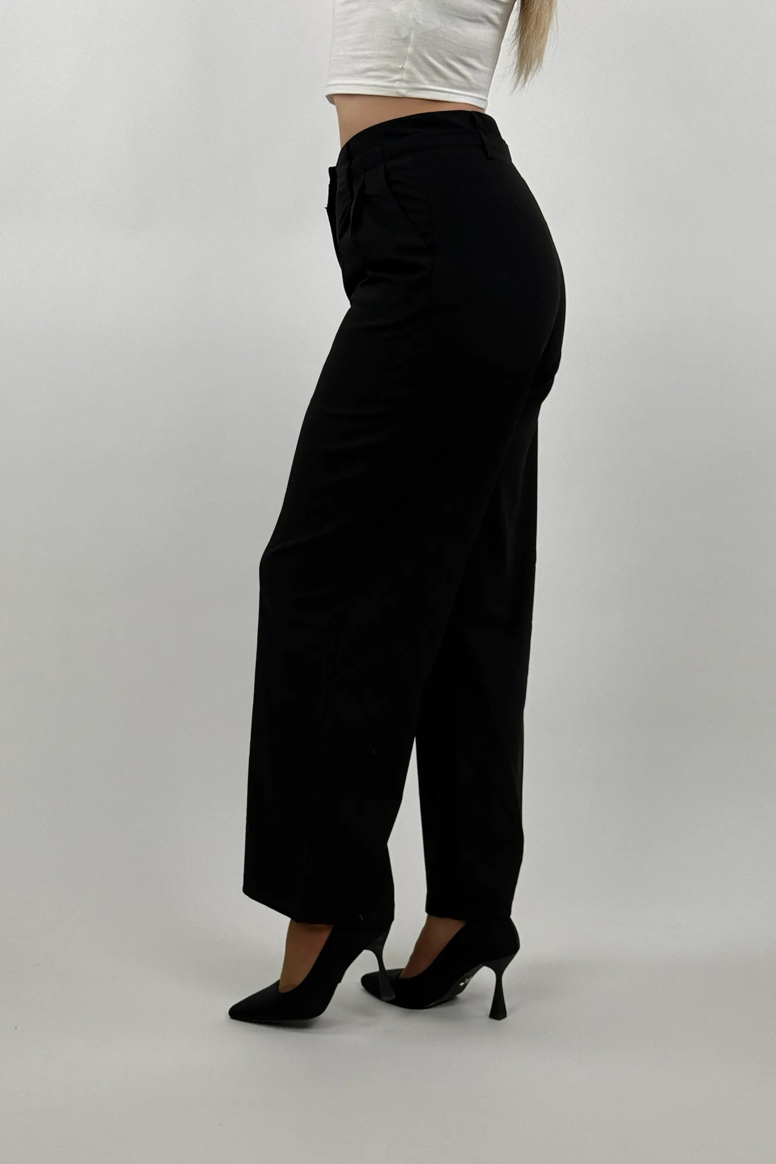 Pantallona classic black flowy