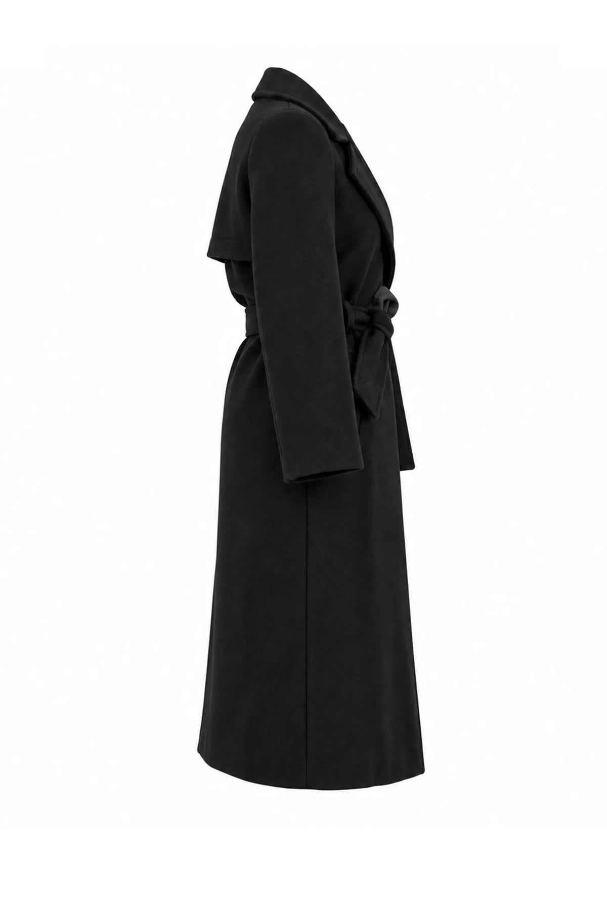 Pallto asymmetrical tie-waist