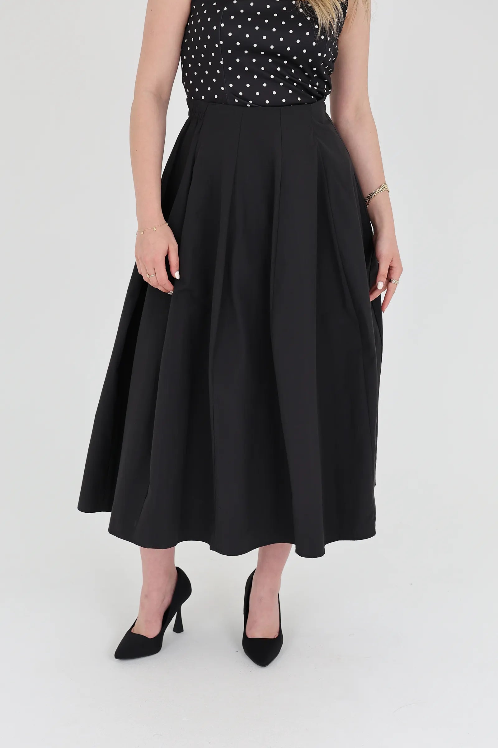 Fund midi circle skirt