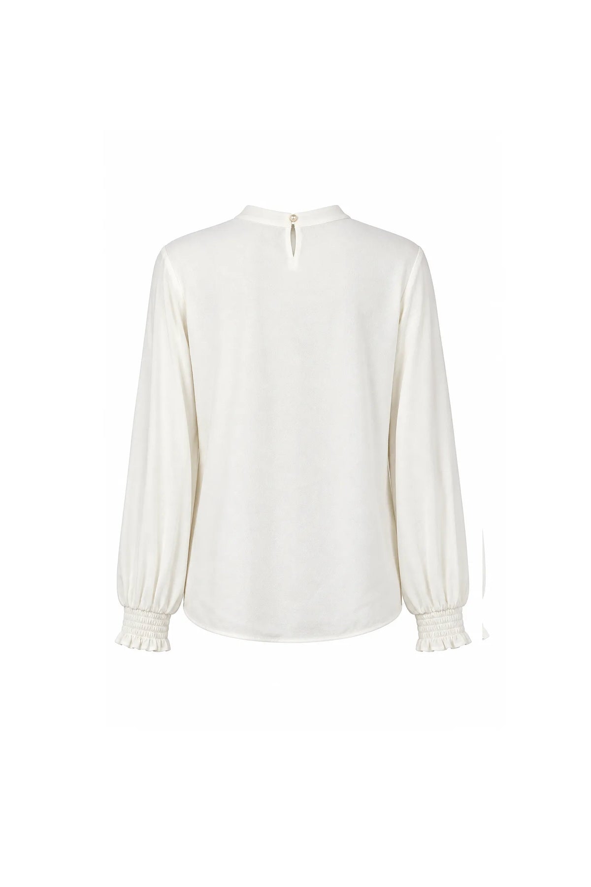 Bluze gathered high neck