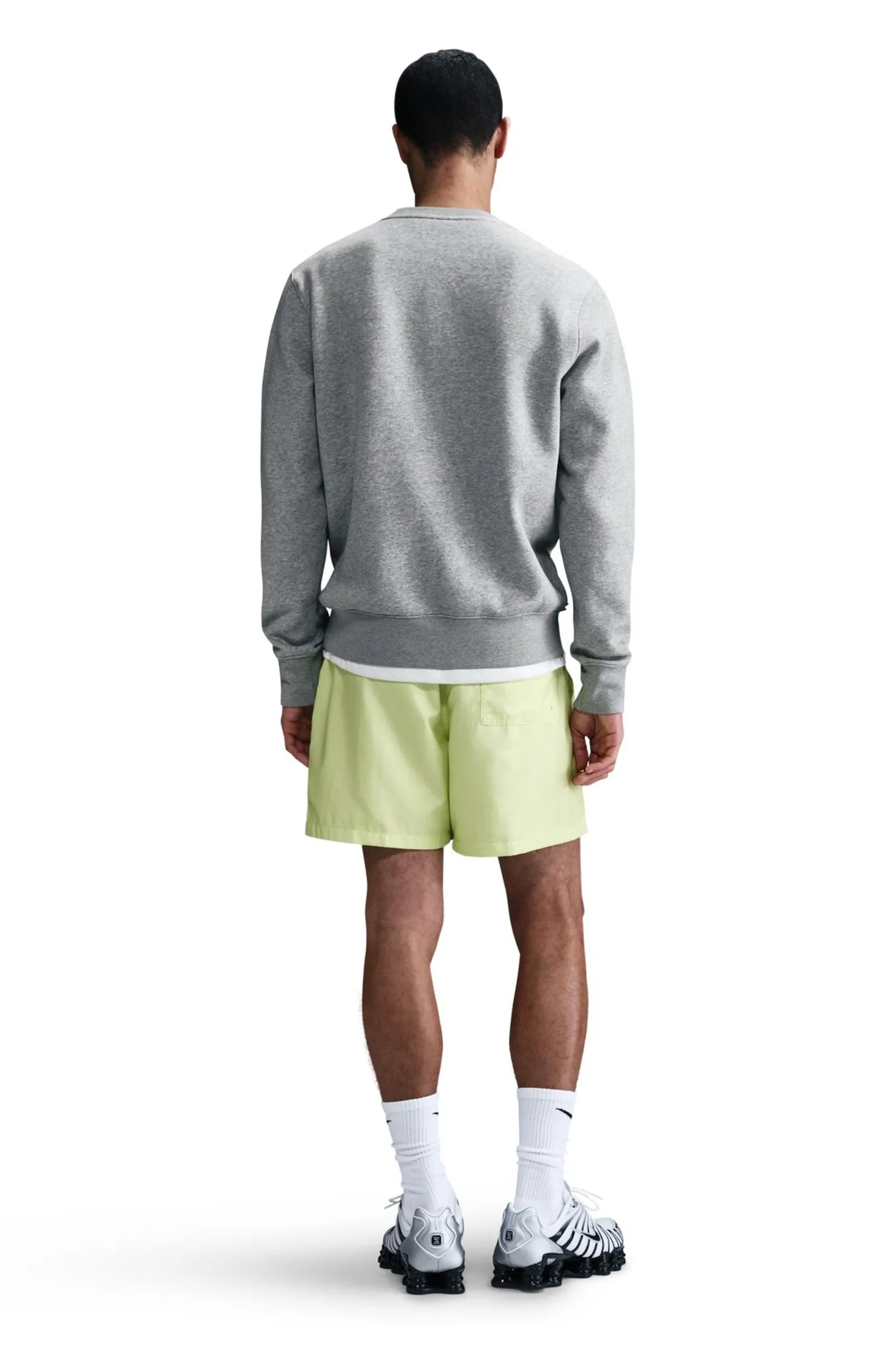 Duks nike club crew dark grey heather / white FN3886-063