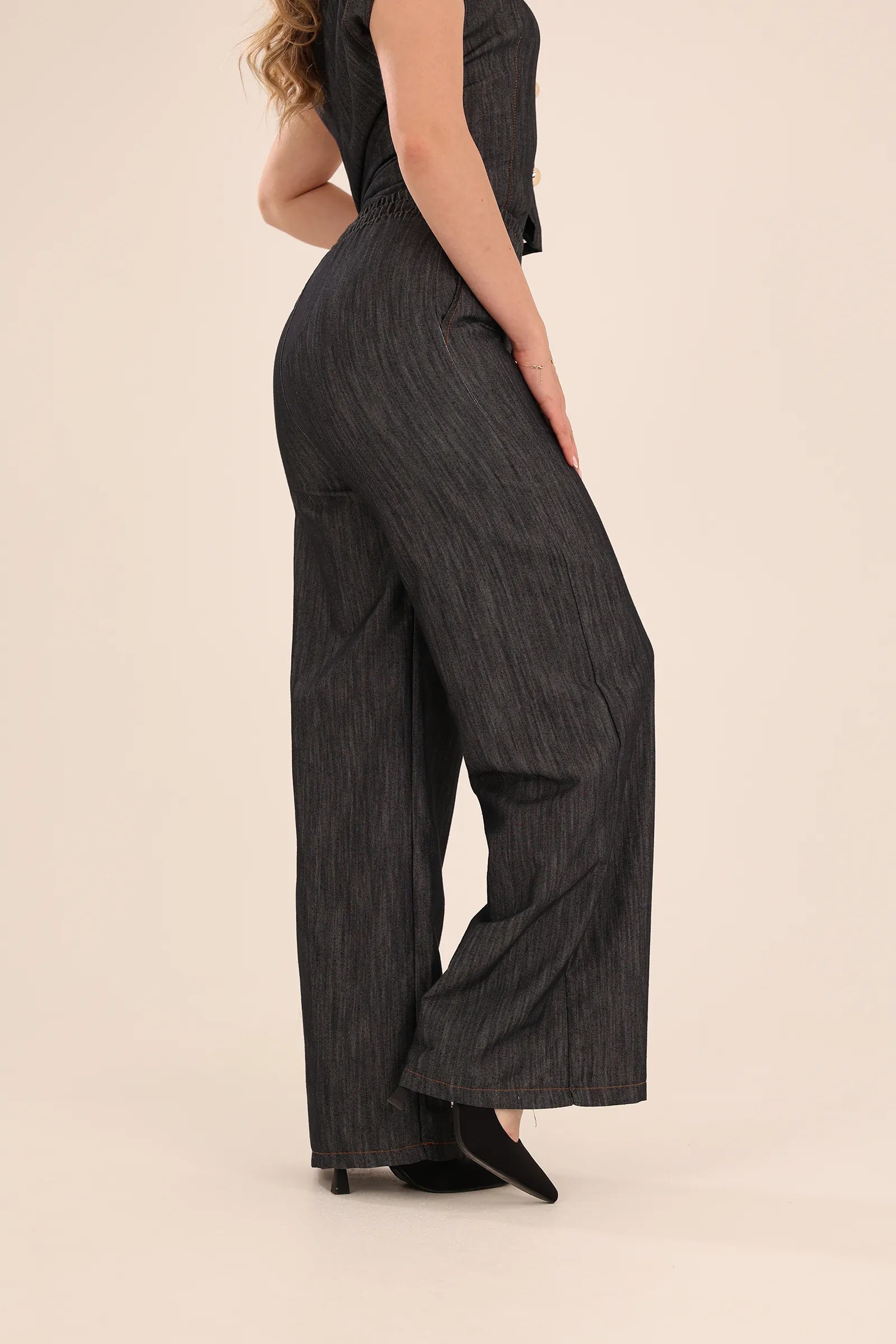 Pantallona denim look