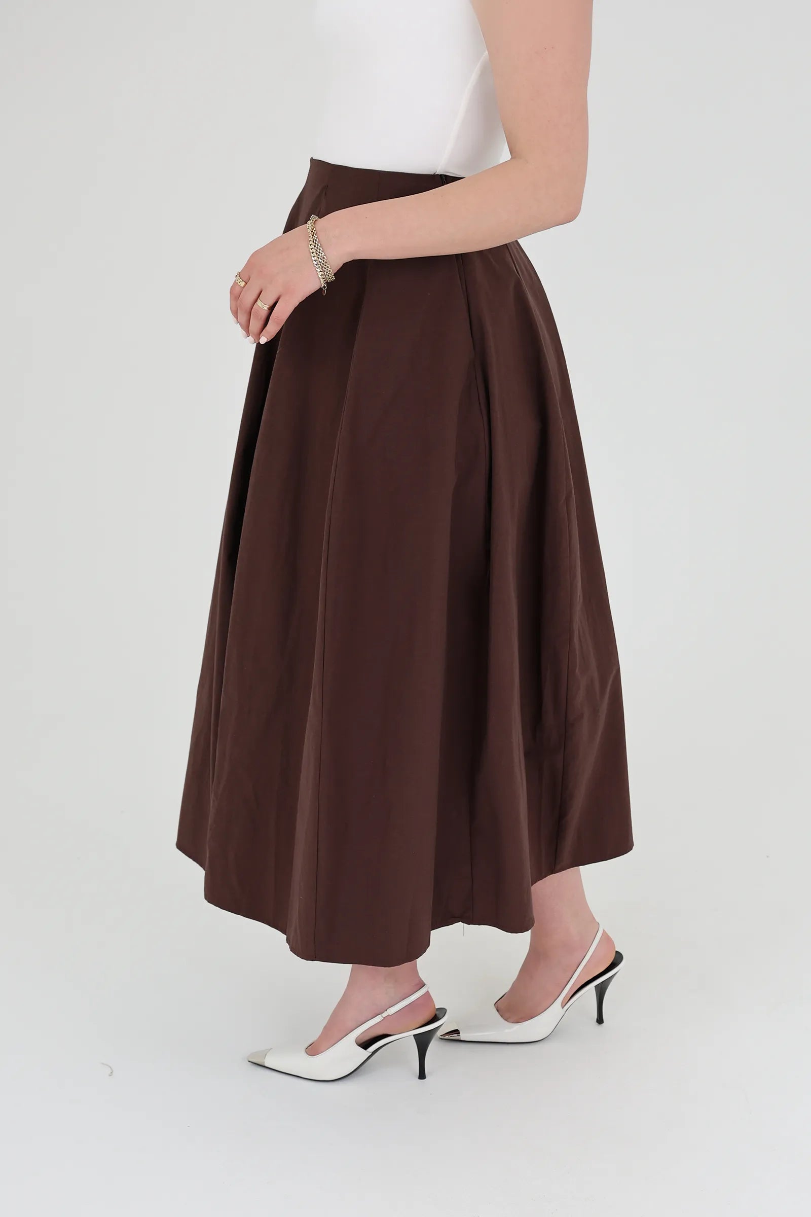Fund midi circle skirt
