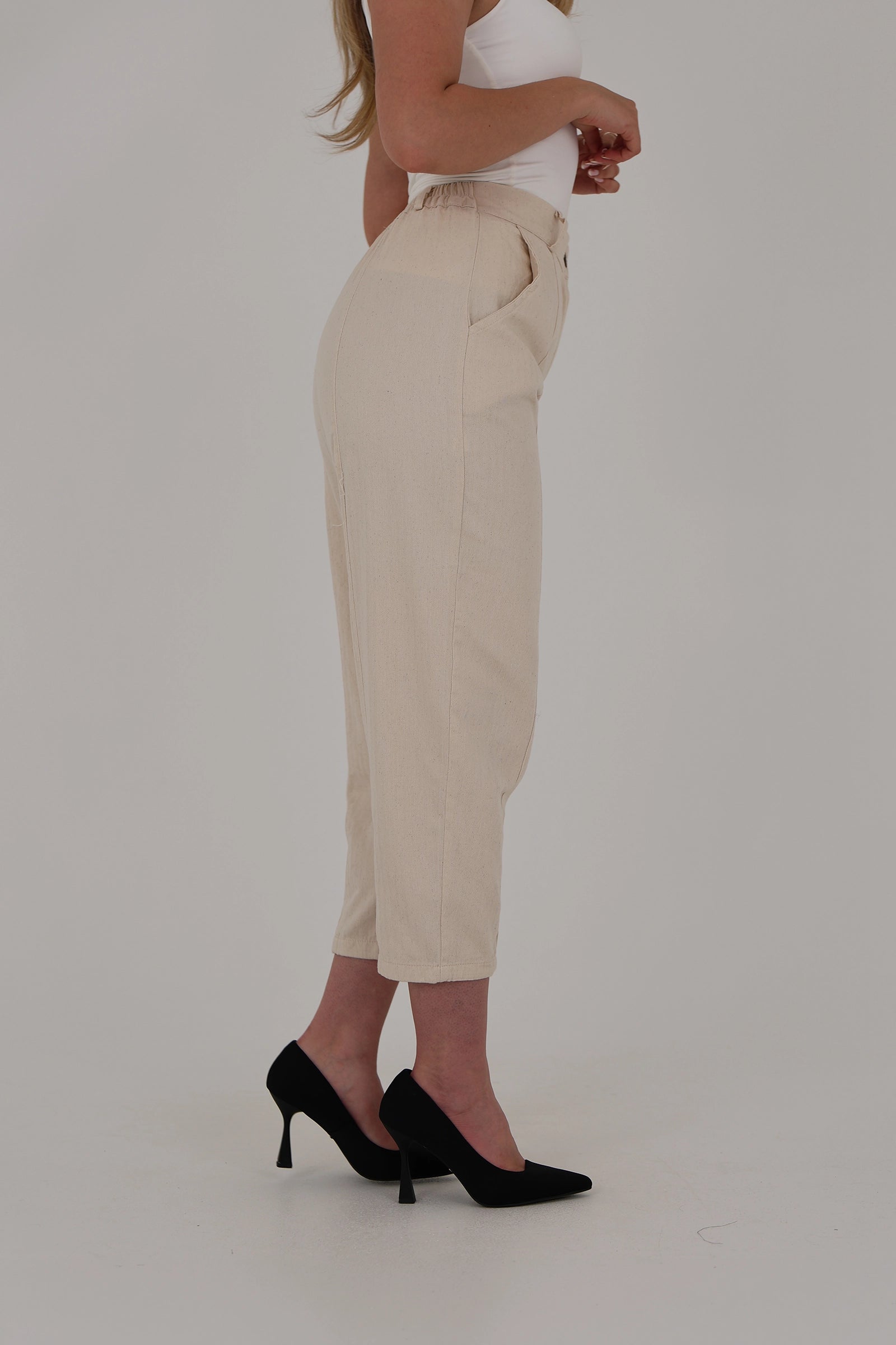 Pantallona ankle linen